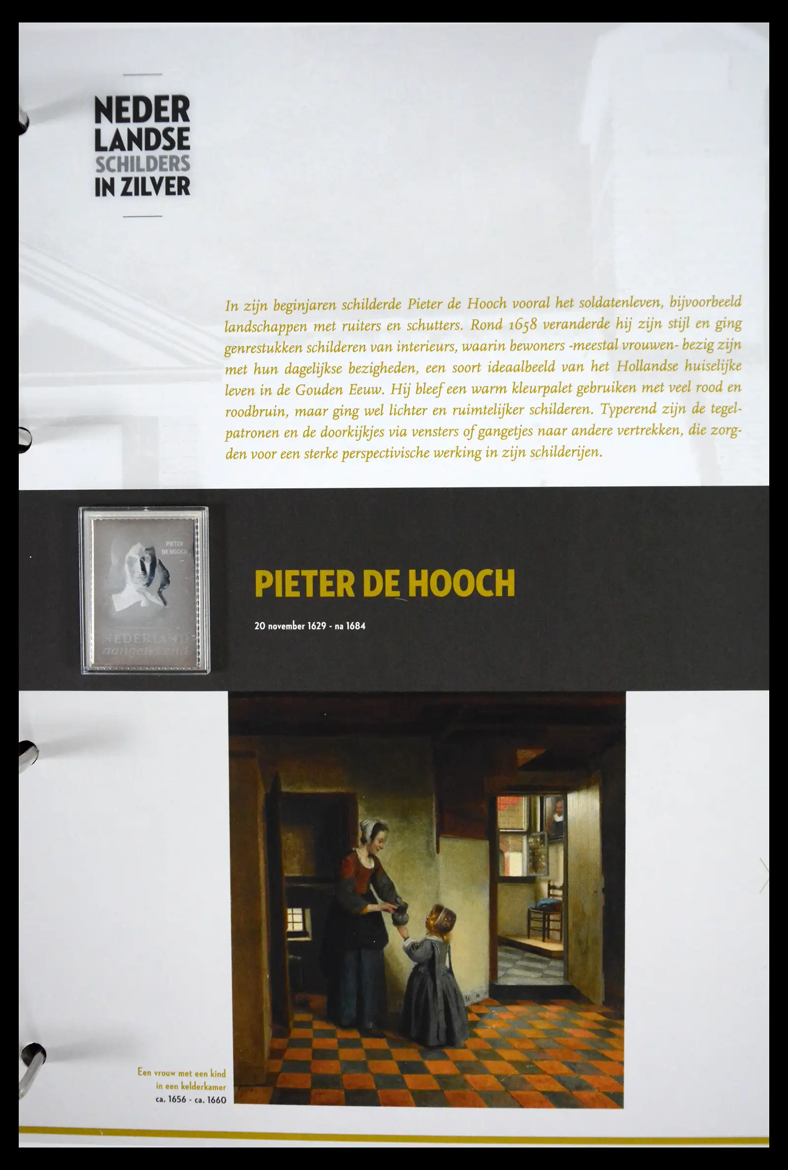 41512 0037 - Stamp collection 41512 Dutch painters in silver.