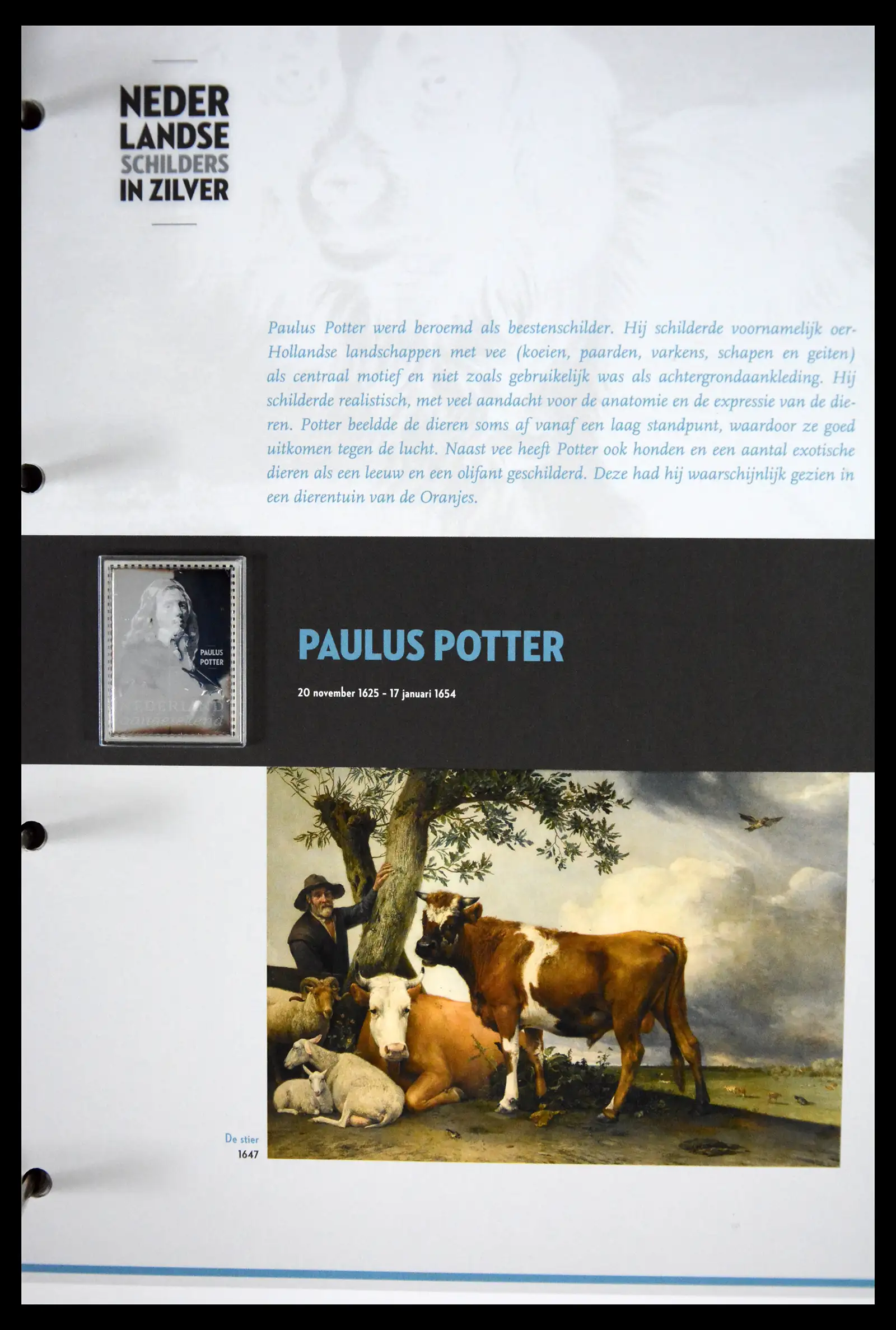 41512 0039 - Stamp collection 41512 Dutch painters in silver.