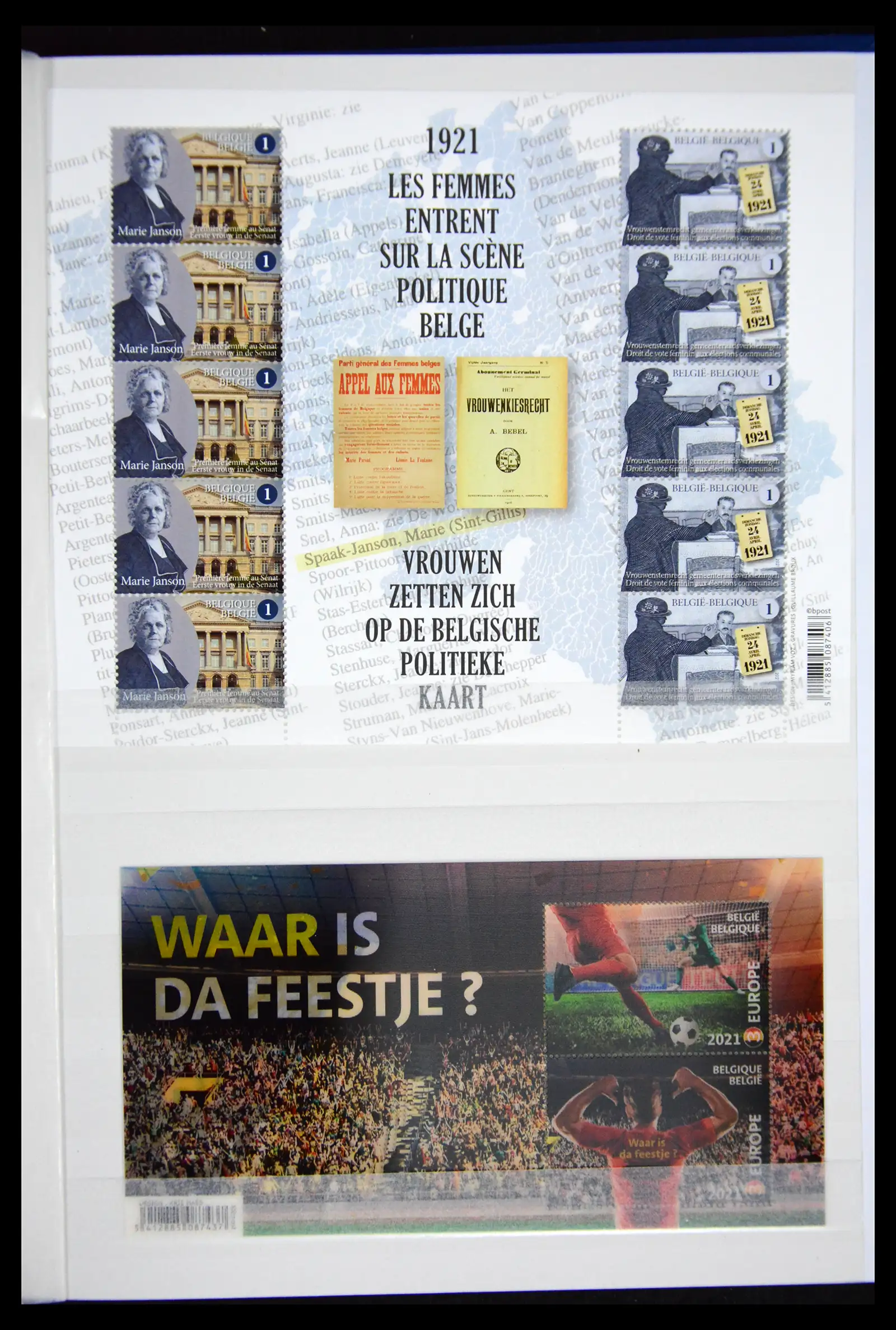 41522 0036 - Postzegelverzameling 41522 België nieuwtjes 2019-2021!!