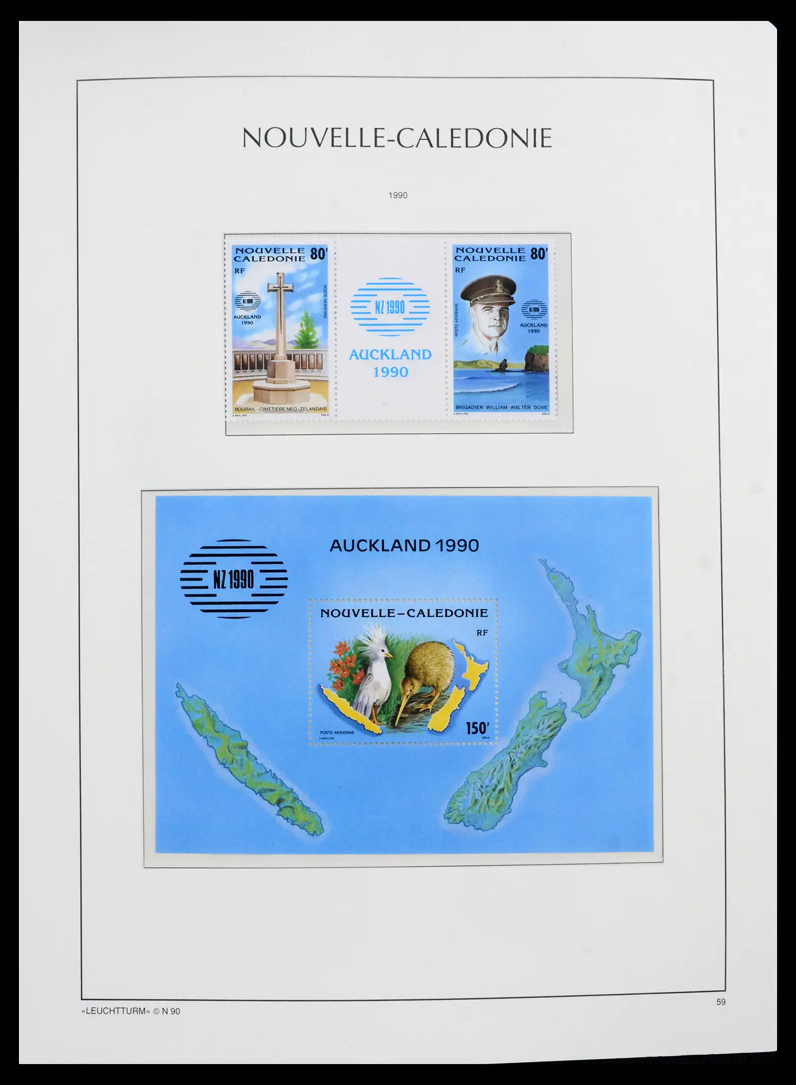 41532 0030 - Stamp collection 41532 Nouvelle Caledonia 1980-1999.