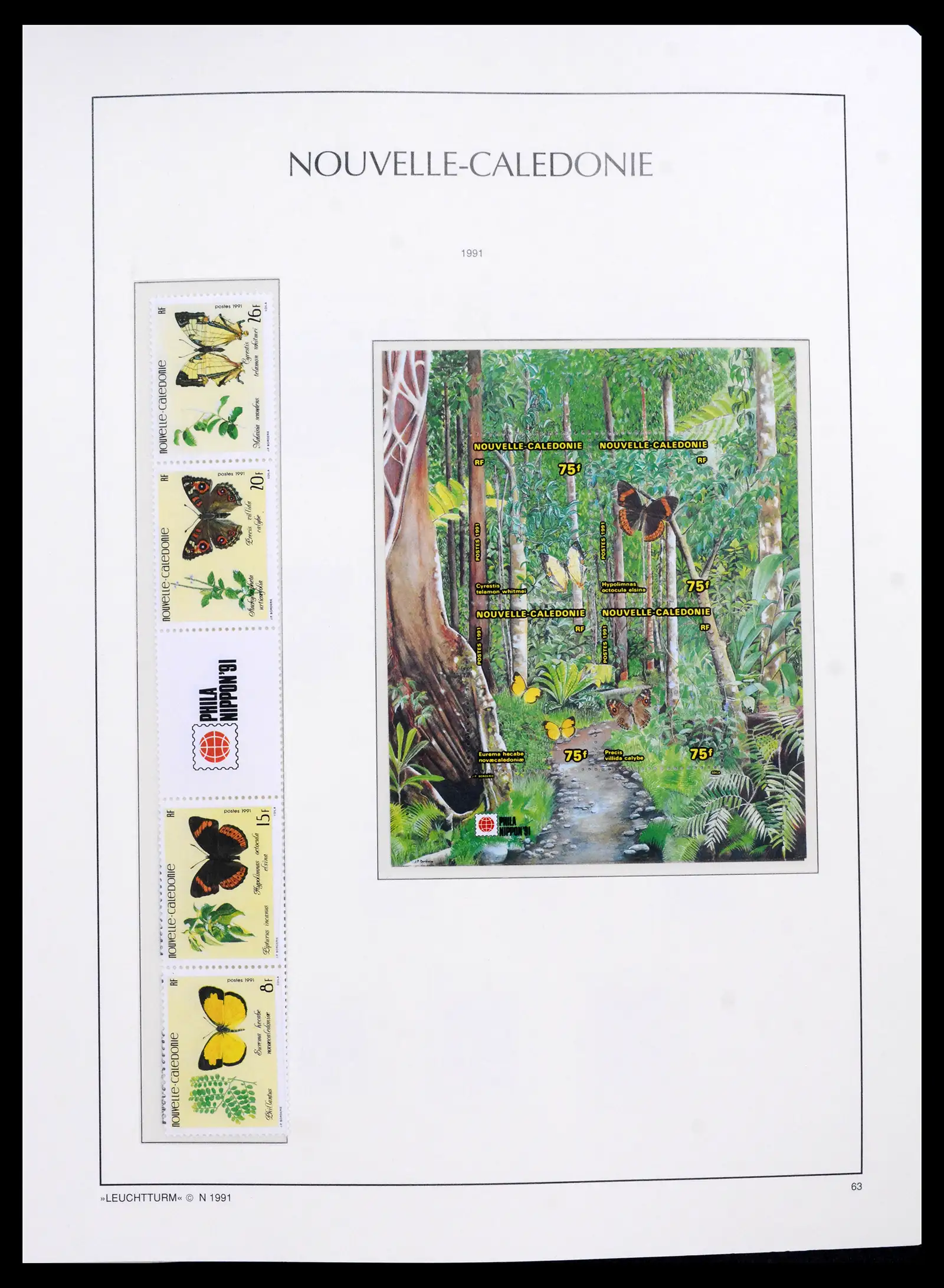 41532 0034 - Stamp collection 41532 Nouvelle Caledonia 1980-1999.