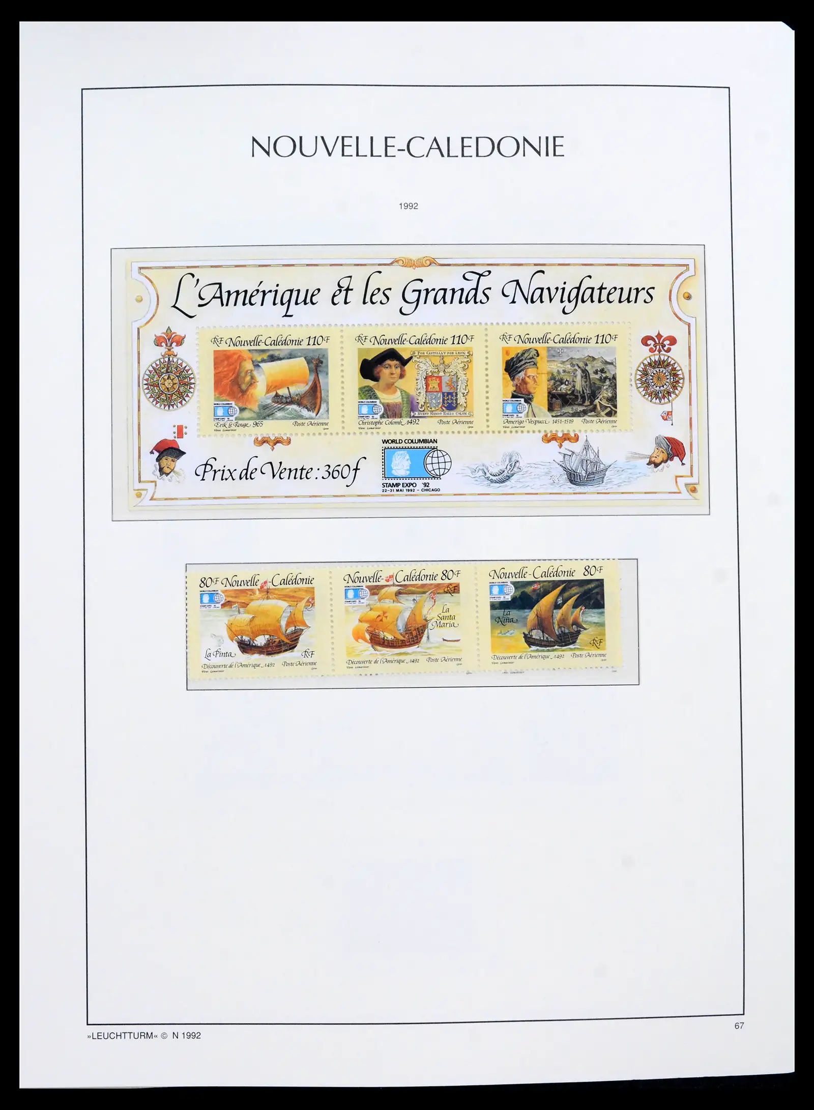 41532 0038 - Stamp collection 41532 Nouvelle Caledonia 1980-1999.