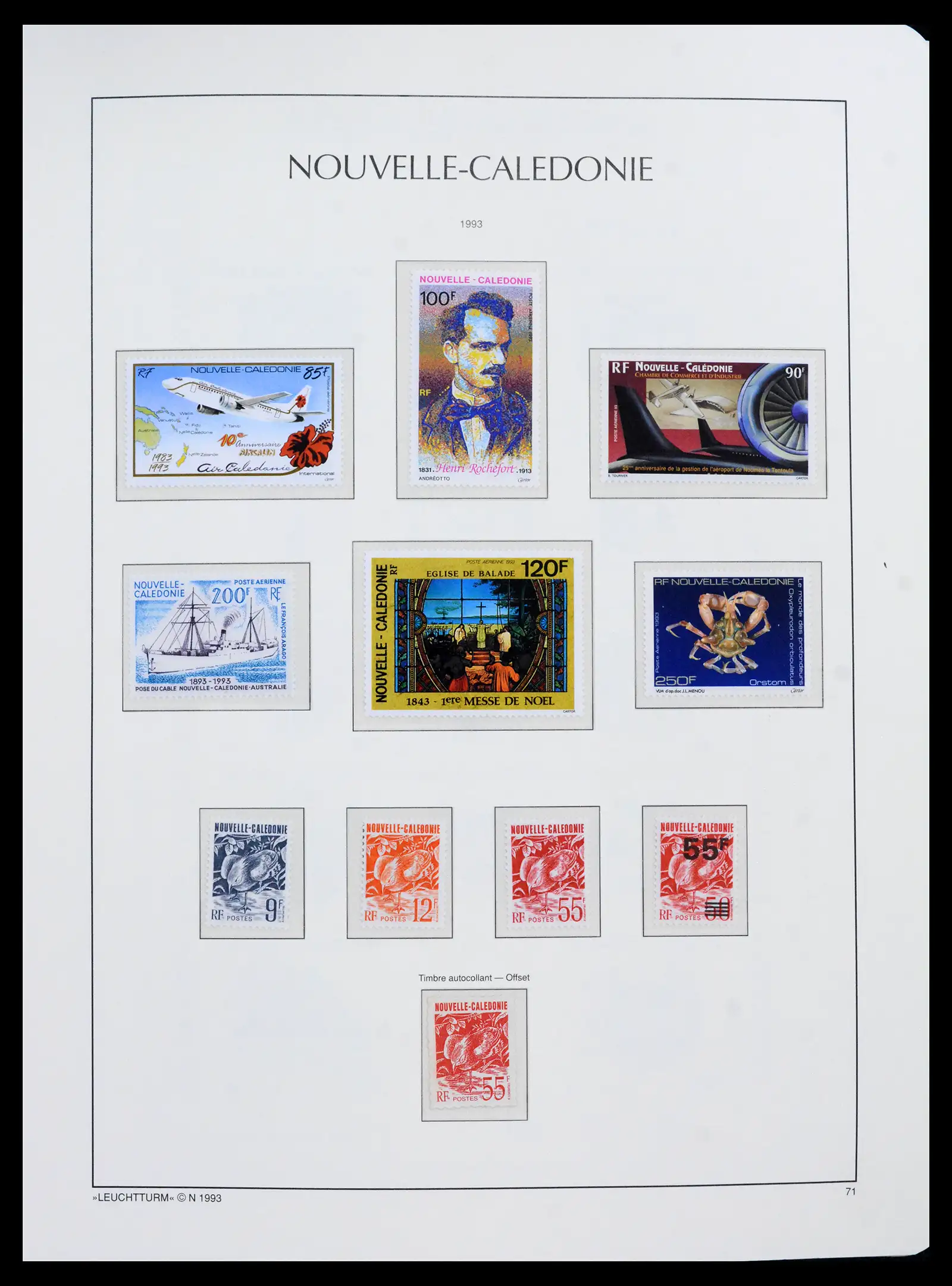 41532 0042 - Stamp collection 41532 Nouvelle Caledonia 1980-1999.