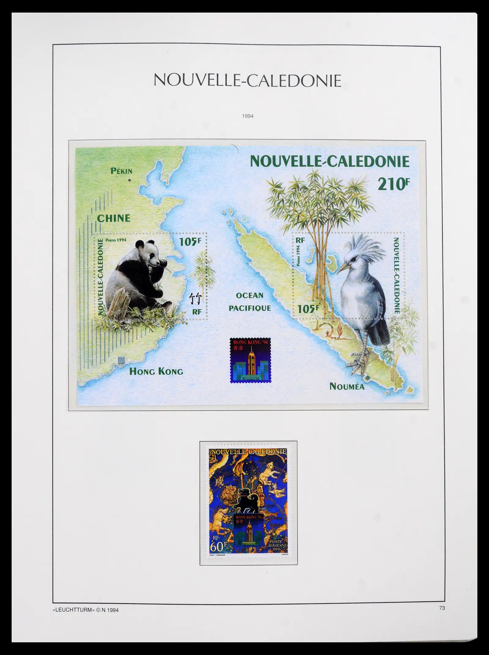 41532 0044 - Stamp collection 41532 Nouvelle Caledonia 1980-1999.