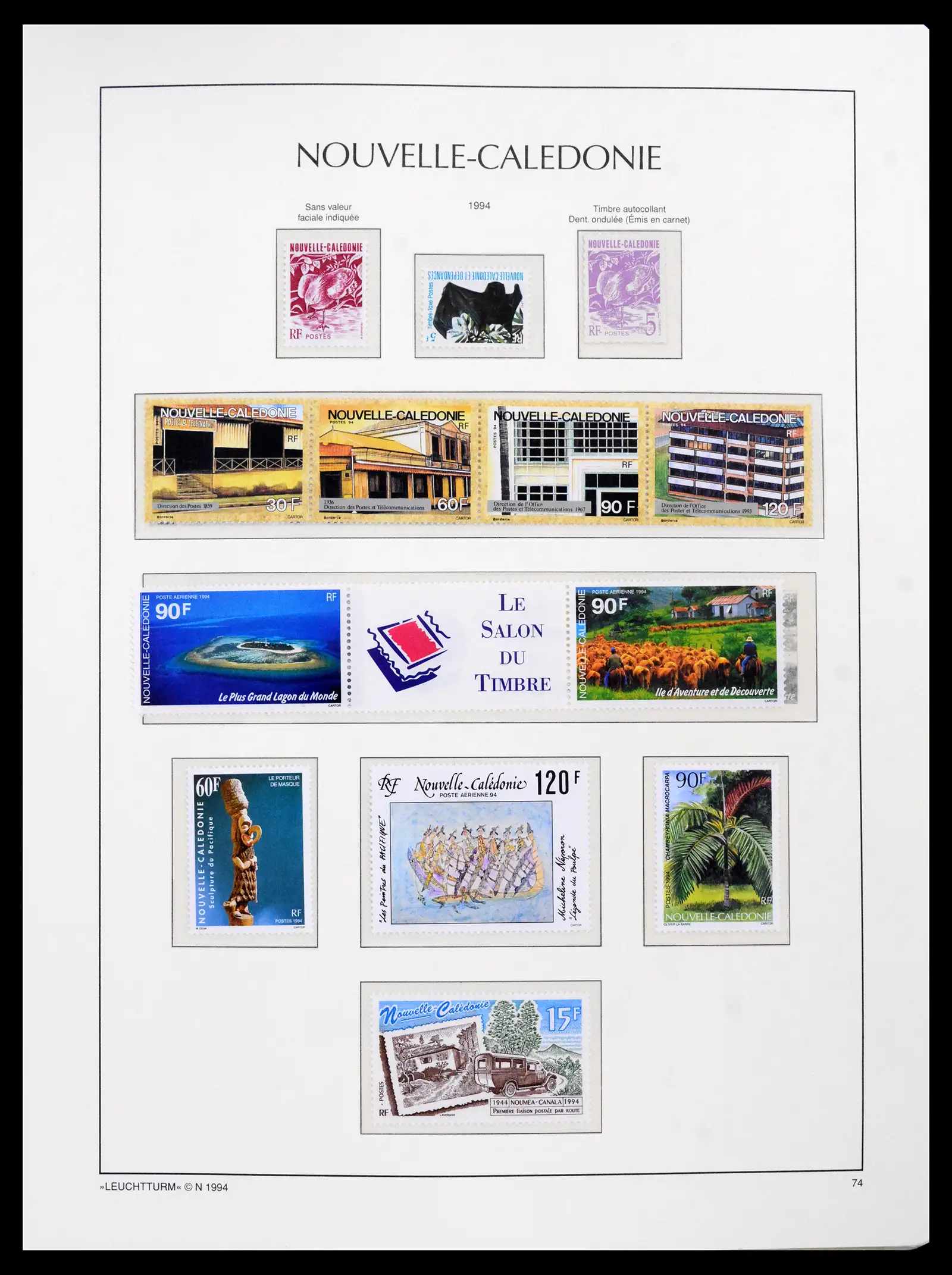41532 0045 - Stamp collection 41532 Nouvelle Caledonia 1980-1999.