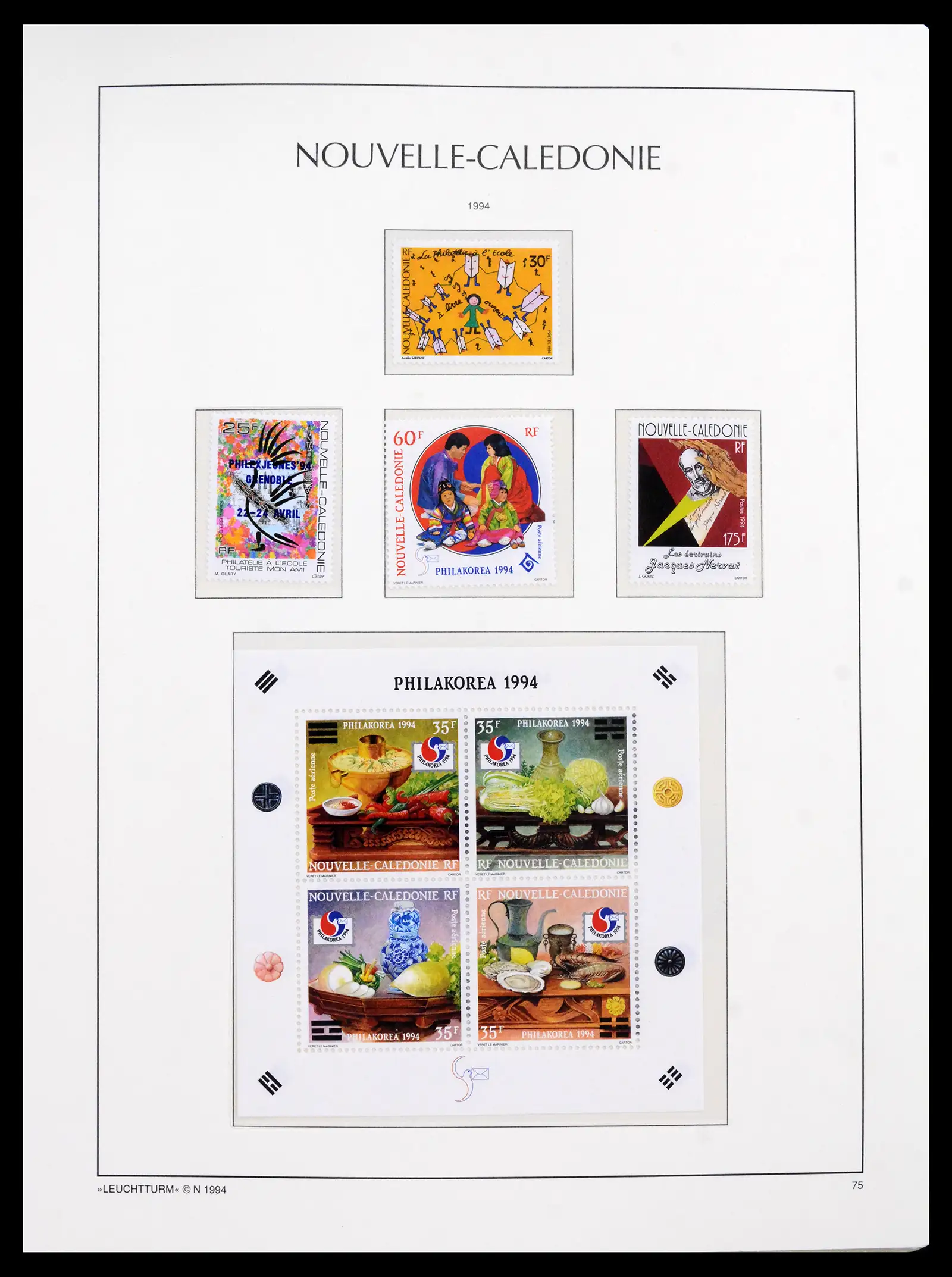 41532 0046 - Stamp collection 41532 Nouvelle Caledonia 1980-1999.