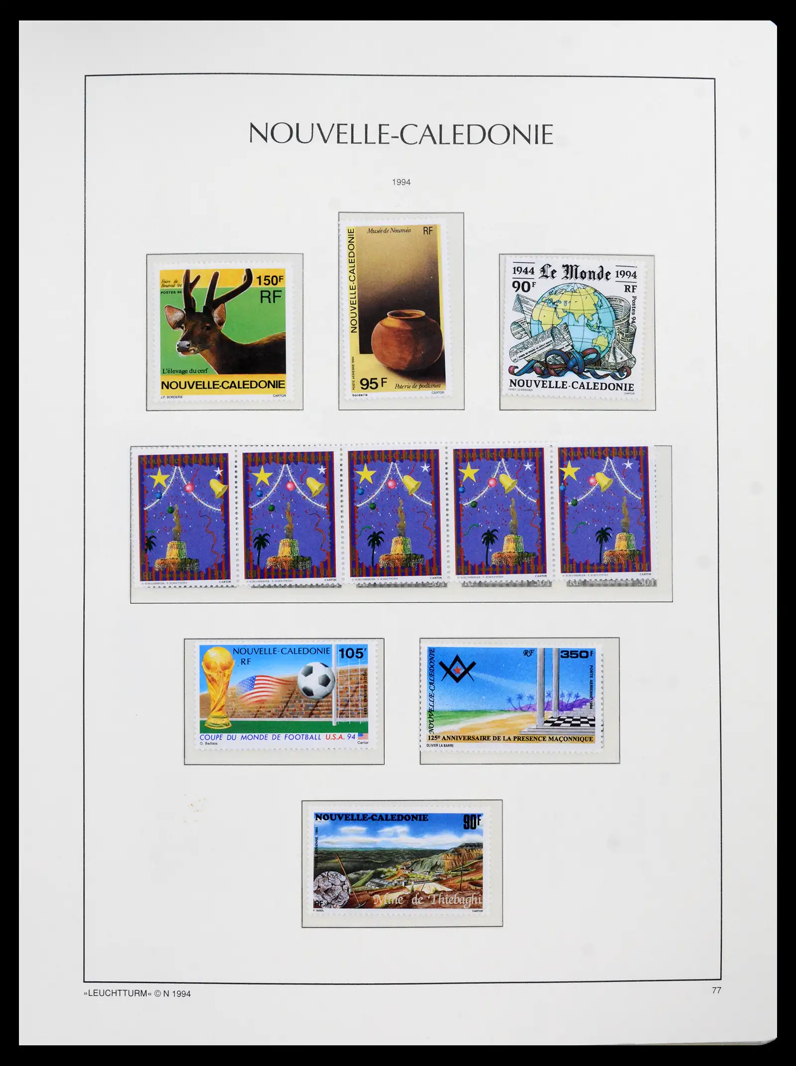 41532 0048 - Stamp collection 41532 Nouvelle Caledonia 1980-1999.