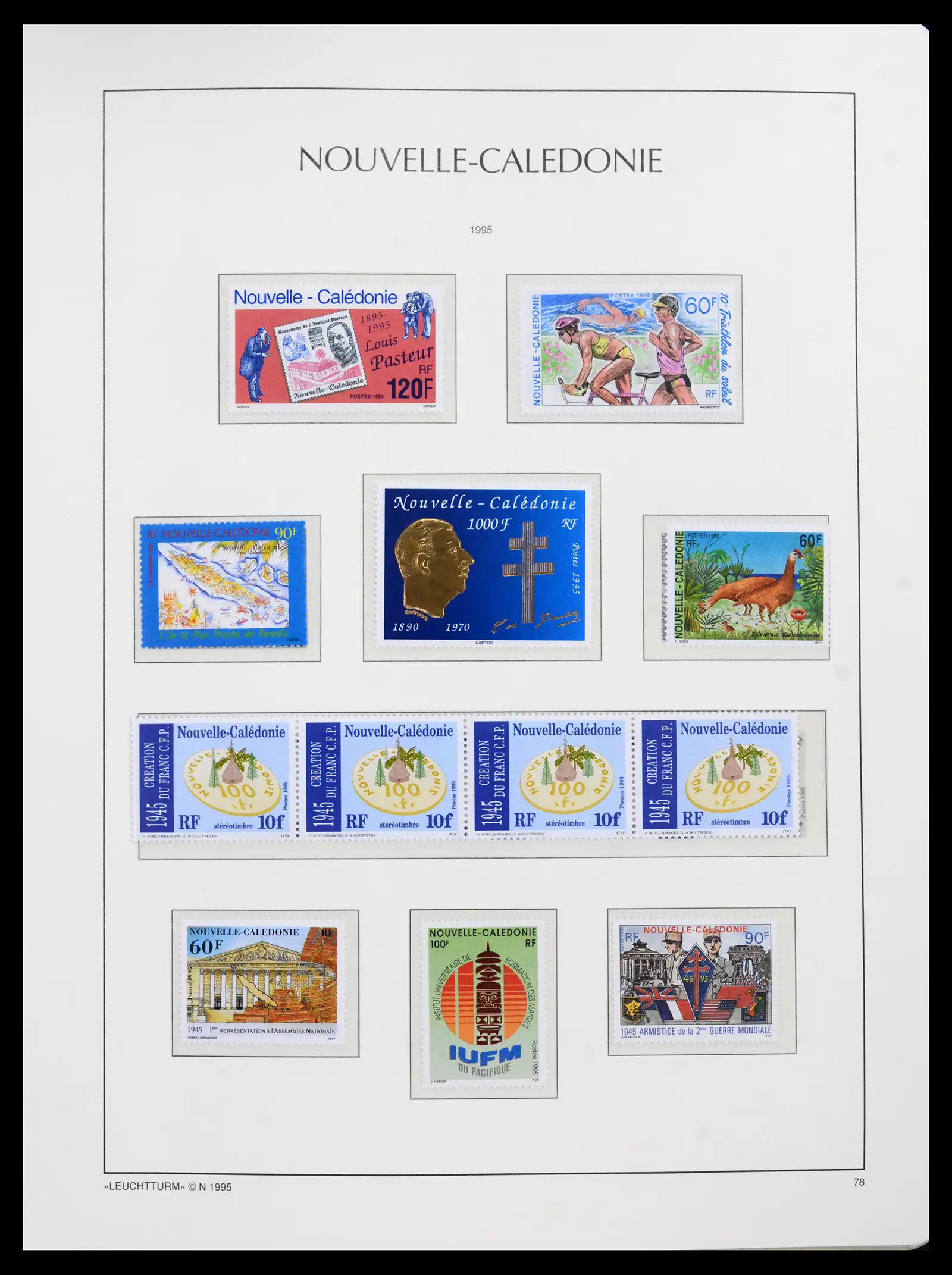 41532 0049 - Stamp collection 41532 Nouvelle Caledonia 1980-1999.
