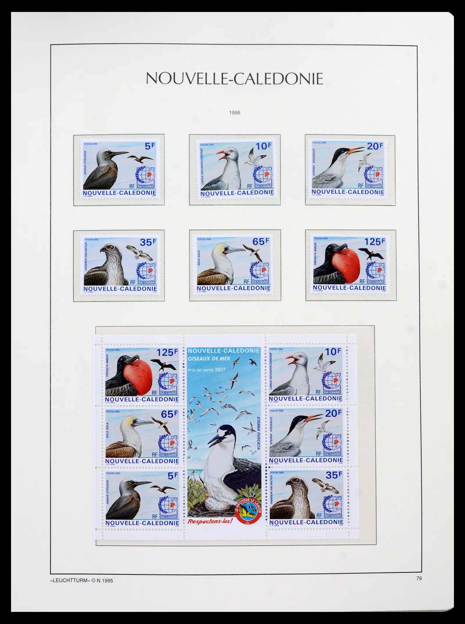 41532 0050 - Stamp collection 41532 Nouvelle Caledonia 1980-1999.