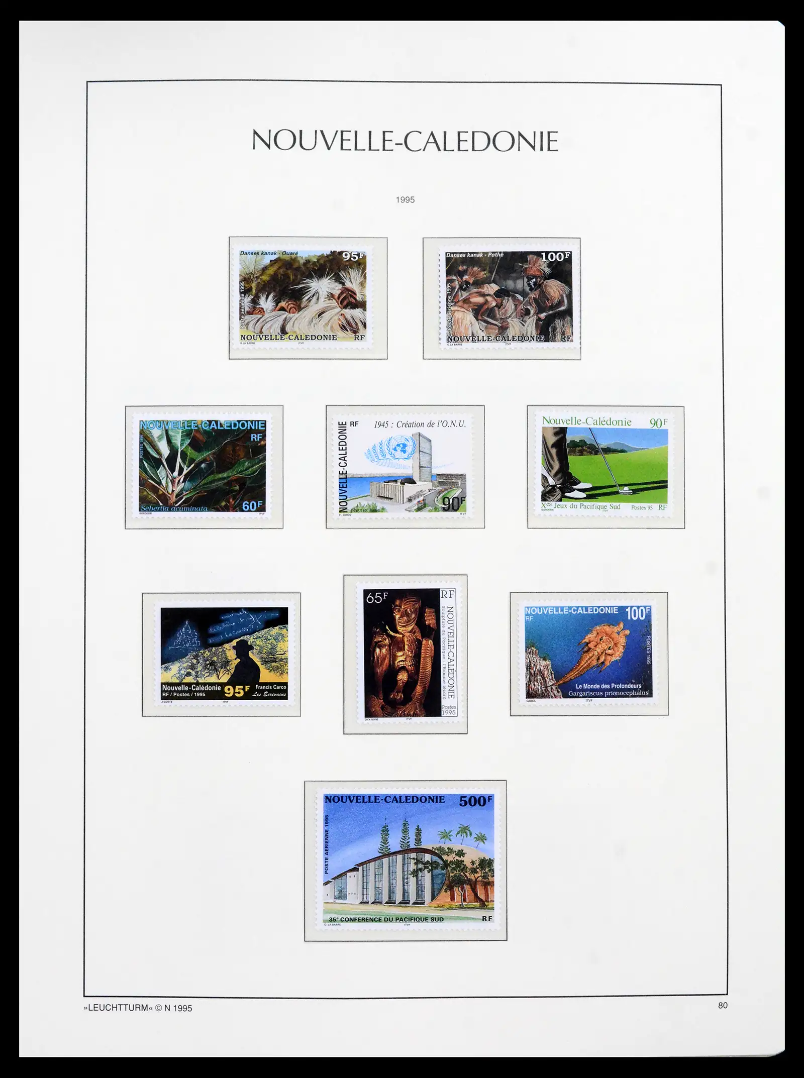 41532 0051 - Stamp collection 41532 Nouvelle Caledonia 1980-1999.