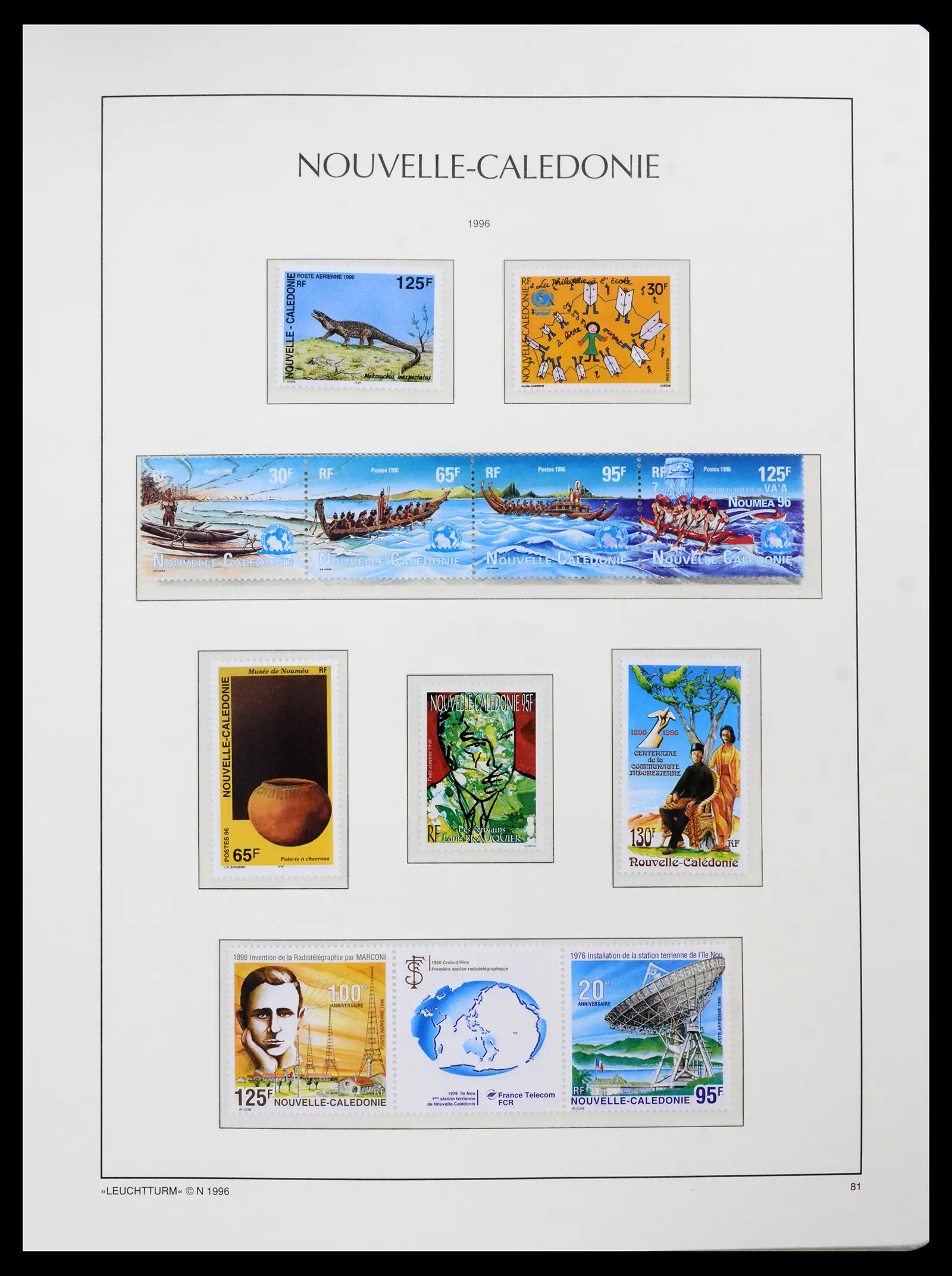 41532 0052 - Stamp collection 41532 Nouvelle Caledonia 1980-1999.