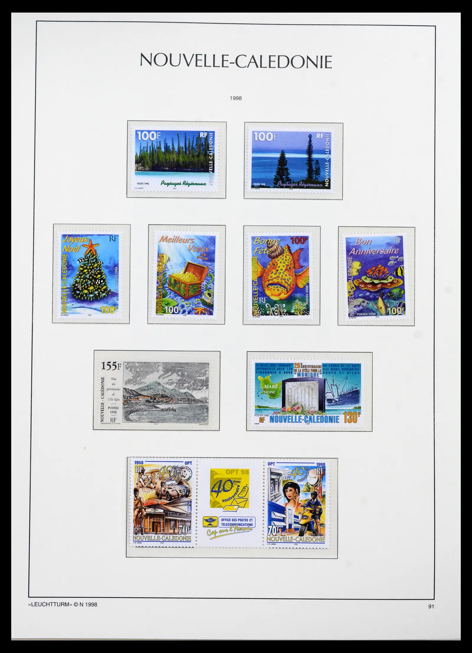 41532 0062 - Stamp collection 41532 Nouvelle Caledonia 1980-1999.