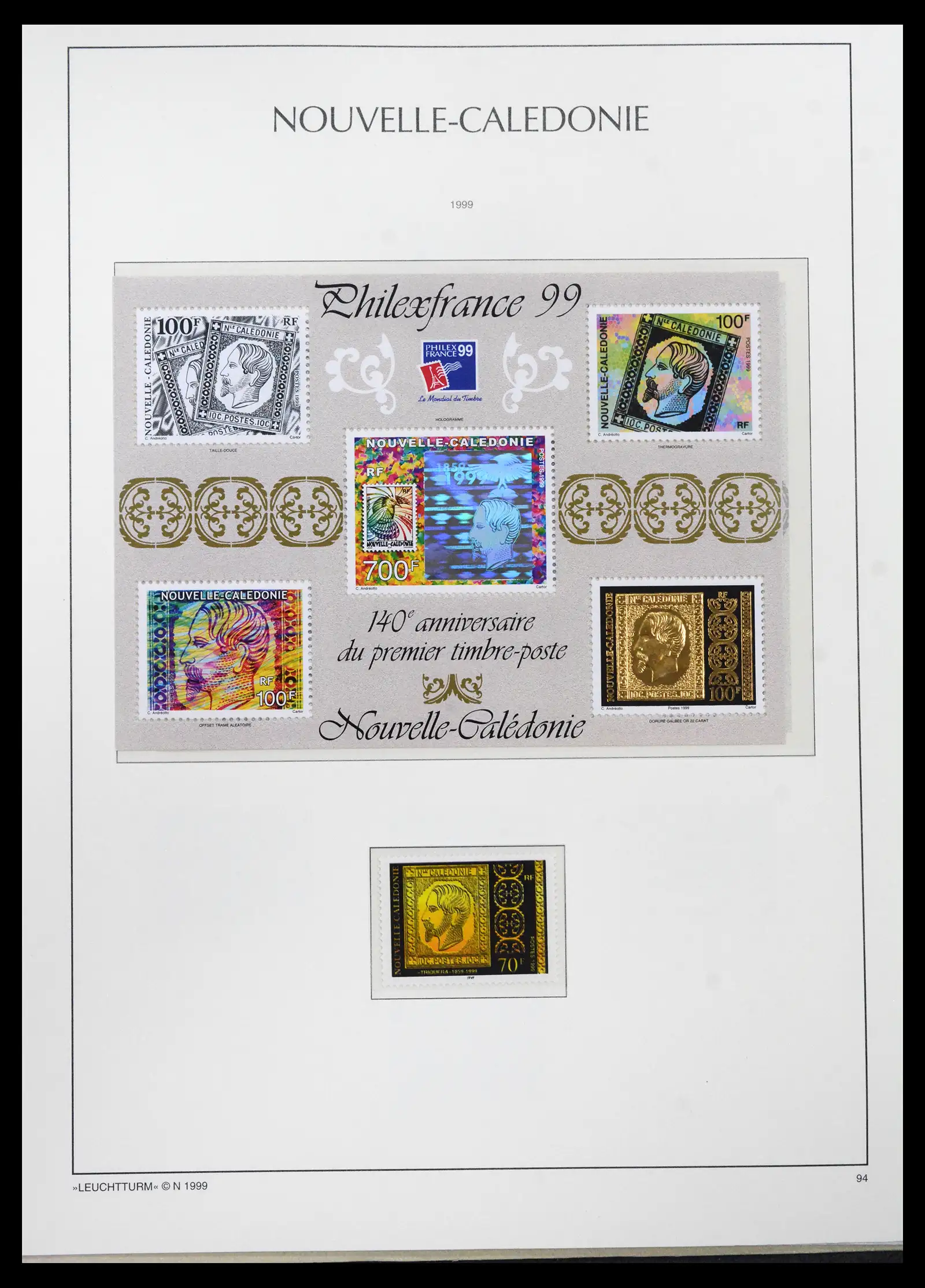 41532 0065 - Stamp collection 41532 Nouvelle Caledonia 1980-1999.