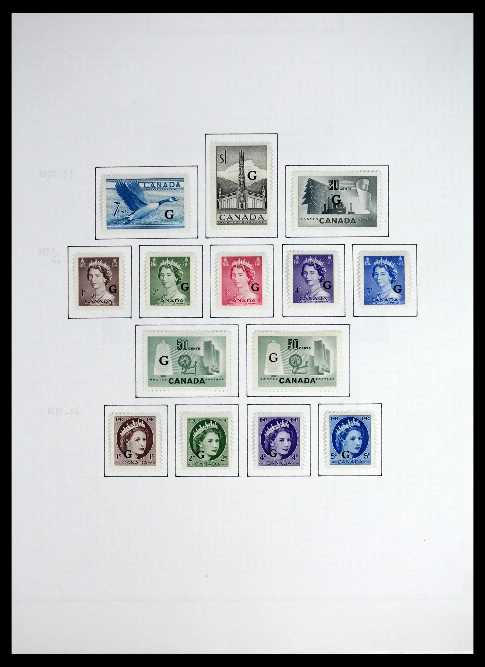 41550 0100 - Stamp collection 41550 Canada 1858-1972.