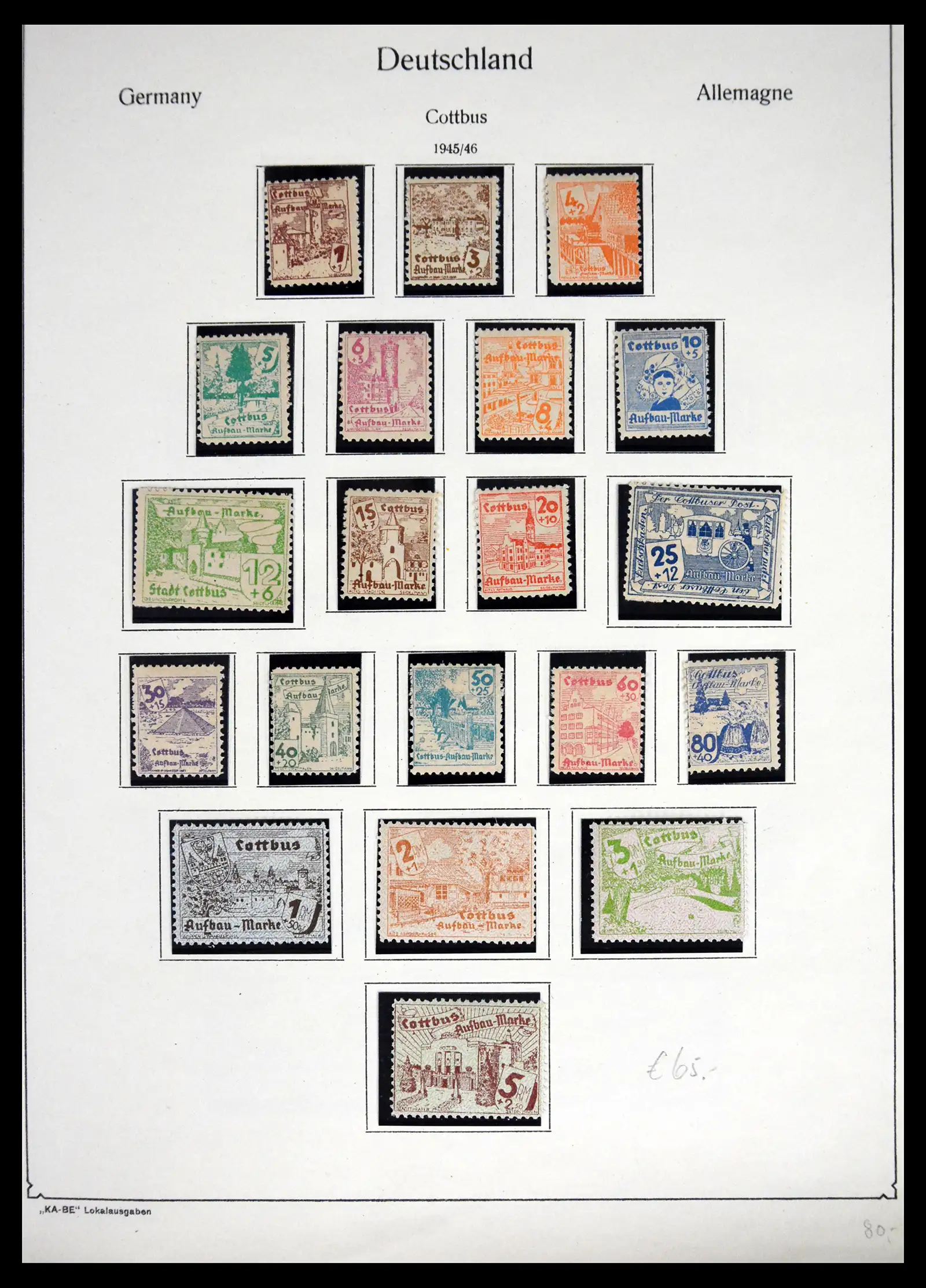 41553 0002 - Stamp collection 41553 Germany local issues 1945-1946.