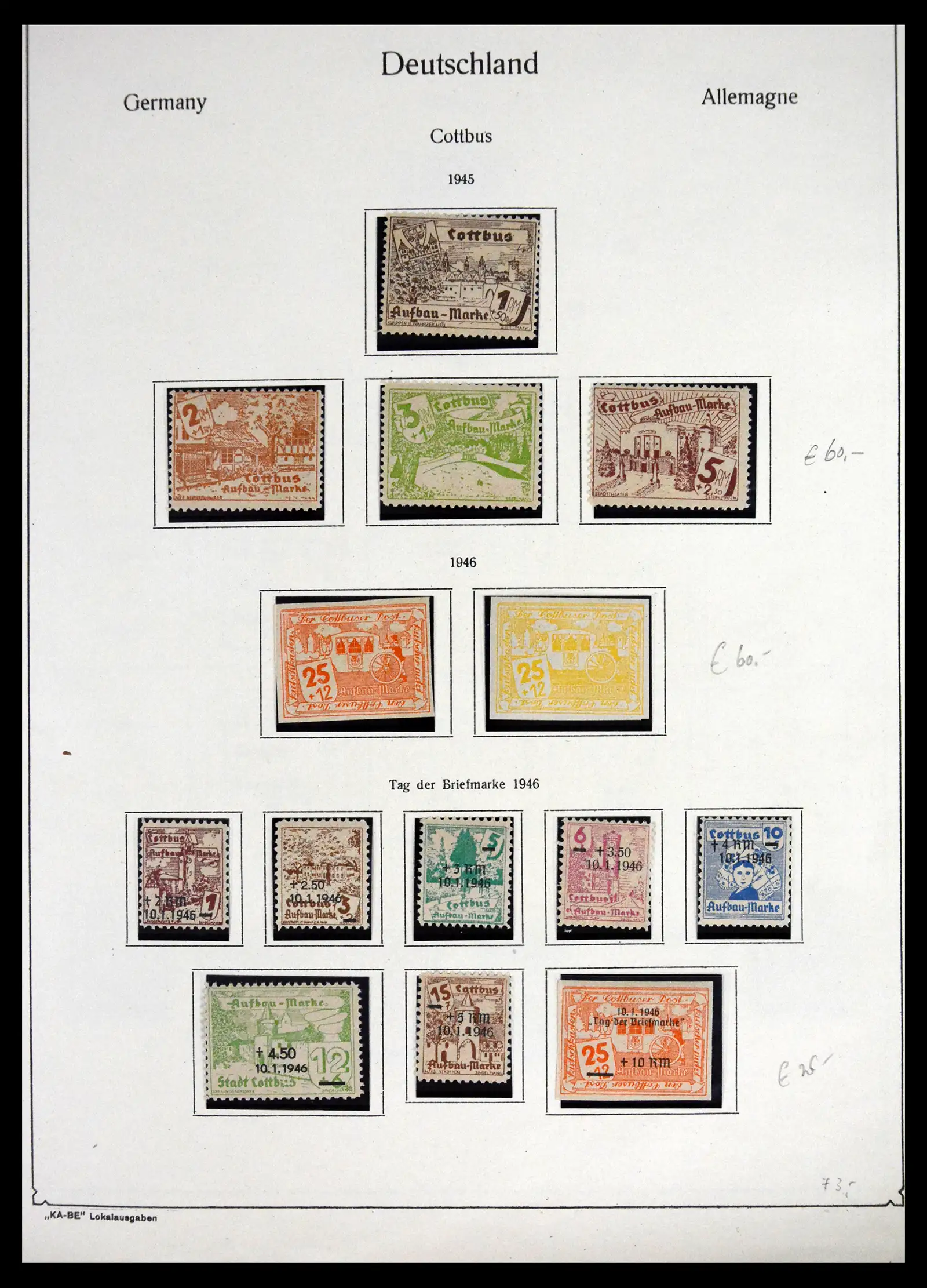 41553 0003 - Stamp collection 41553 Germany local issues 1945-1946.