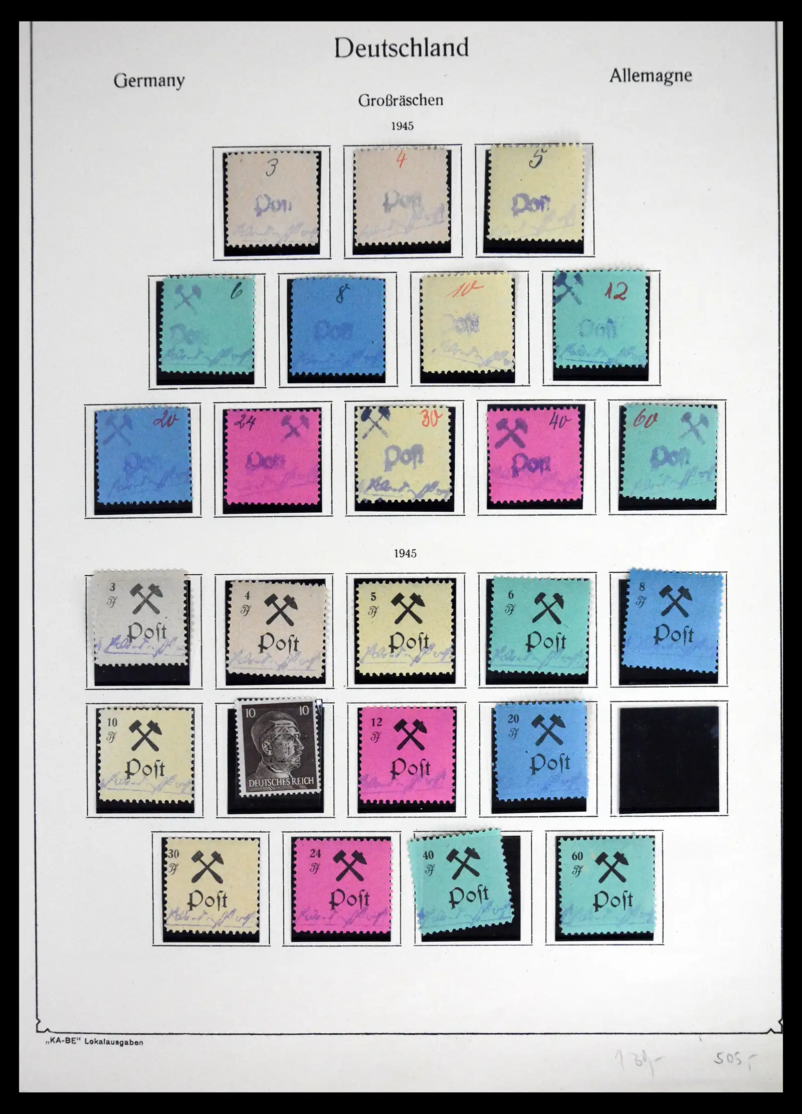 41553 0007 - Stamp collection 41553 Germany local issues 1945-1946.