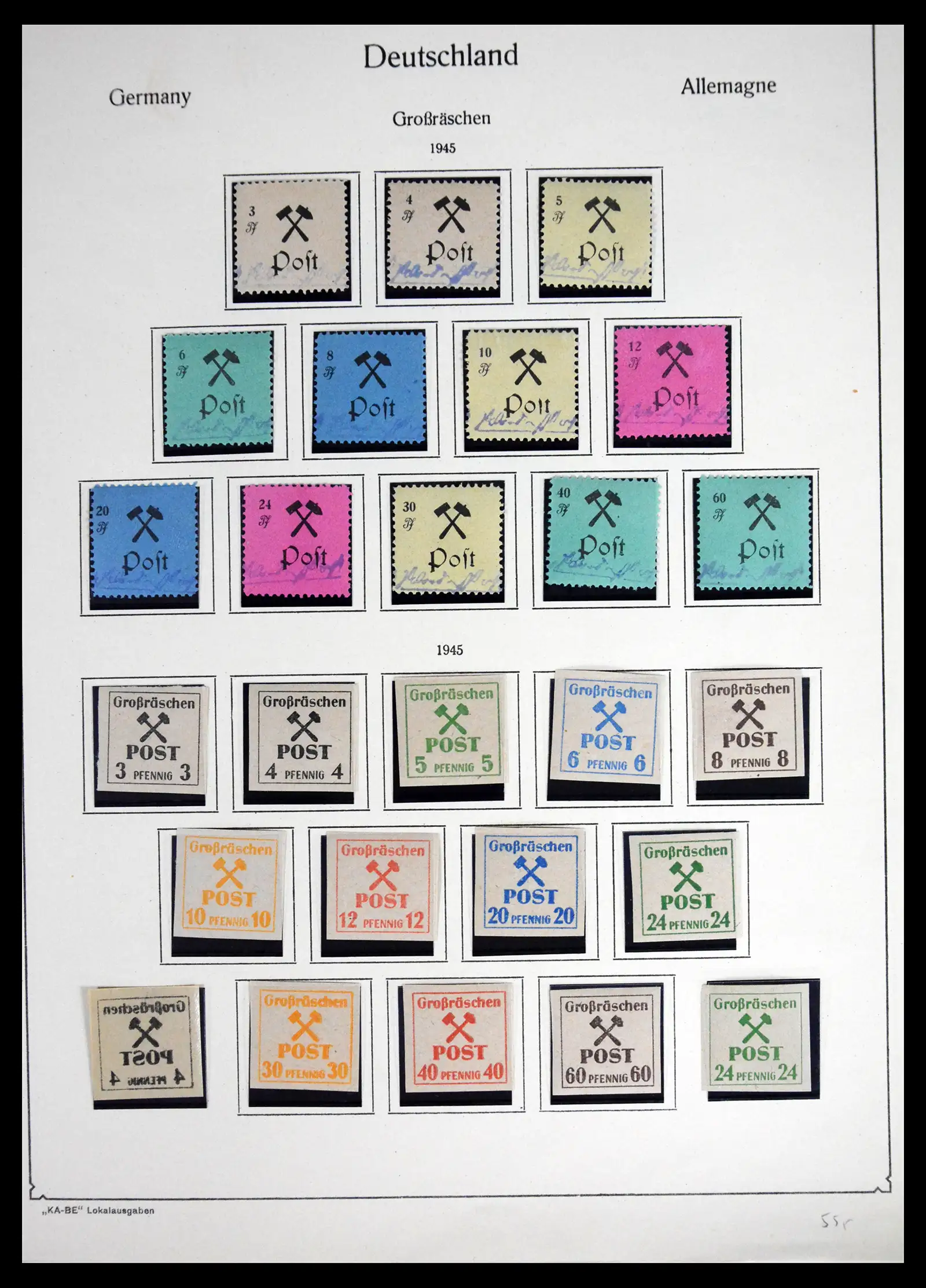 41553 0008 - Stamp collection 41553 Germany local issues 1945-1946.