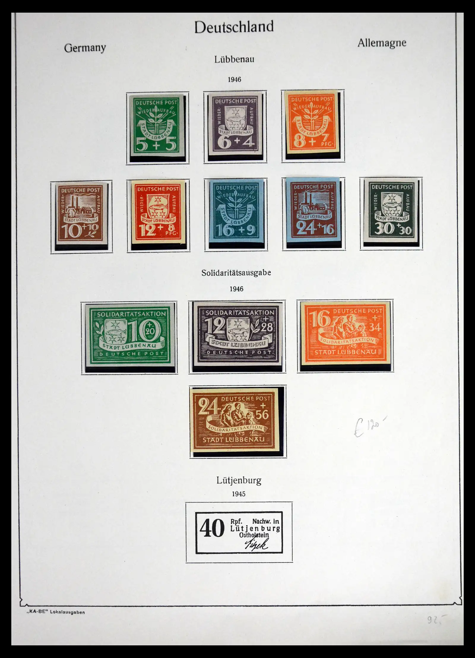 41553 0012 - Stamp collection 41553 Germany local issues 1945-1946.