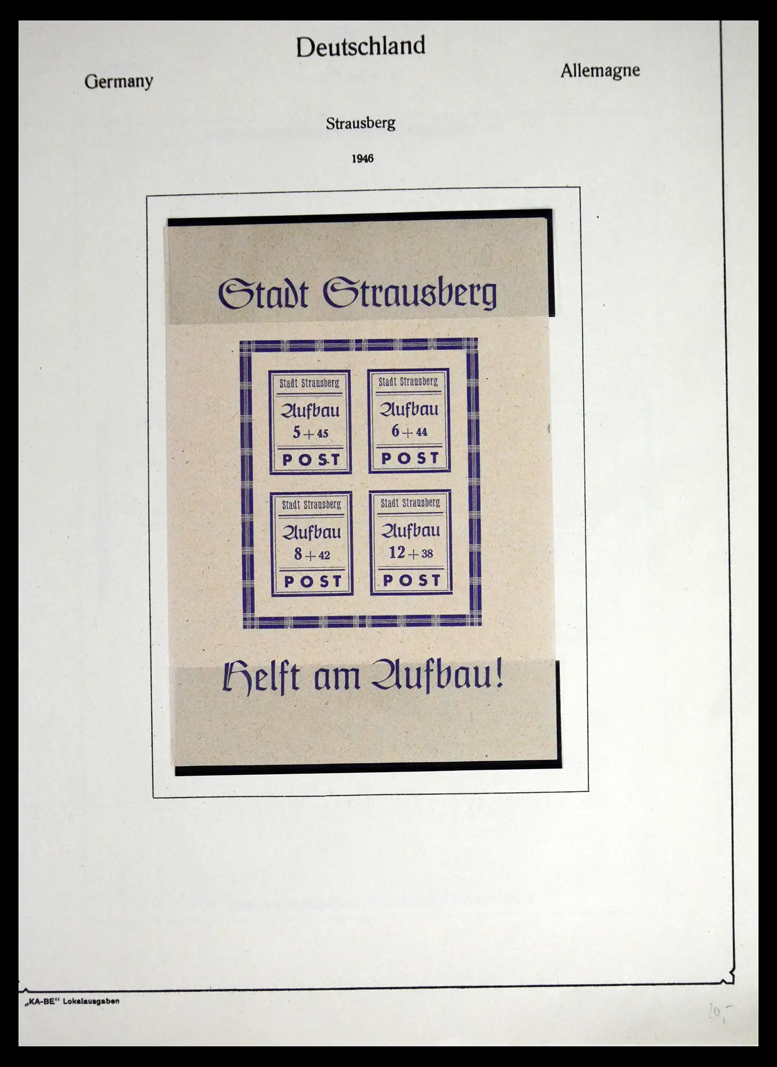 41553 0026 - Postzegelverzameling 41553 Duitsland lokaalzegels 1945-1946.