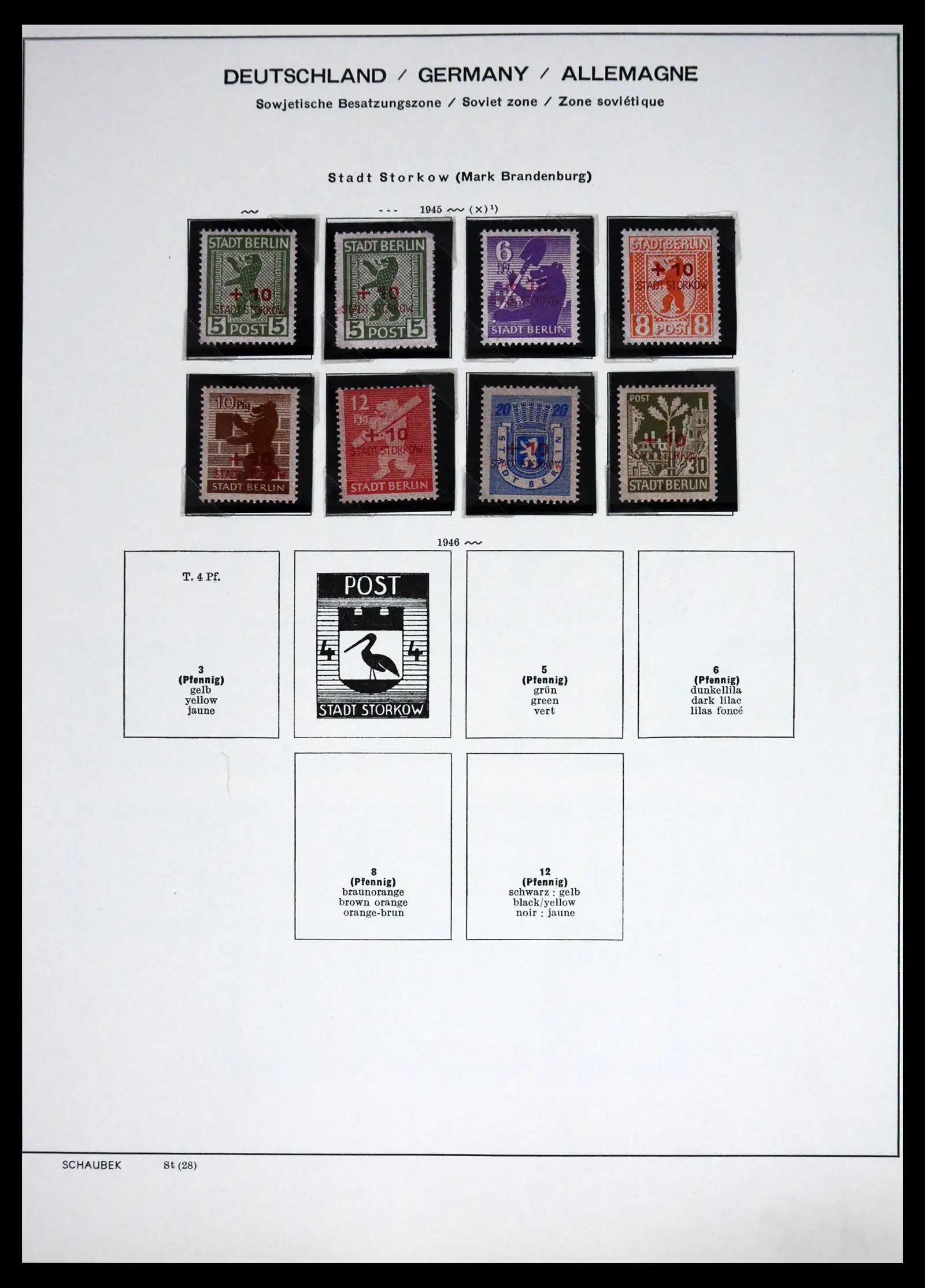 41553 0028 - Postzegelverzameling 41553 Duitsland lokaalzegels 1945-1946.