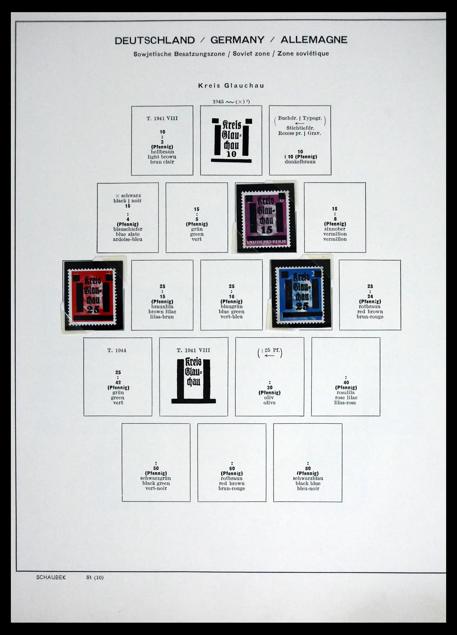 41553 0034 - Postzegelverzameling 41553 Duitsland lokaalzegels 1945-1946.