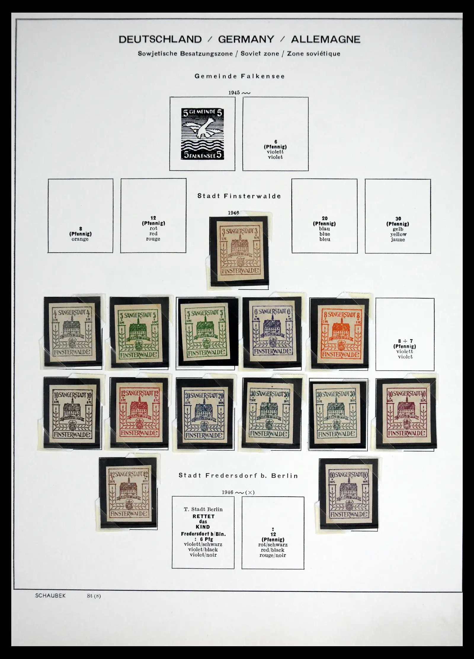 41553 0035 - Postzegelverzameling 41553 Duitsland lokaalzegels 1945-1946.