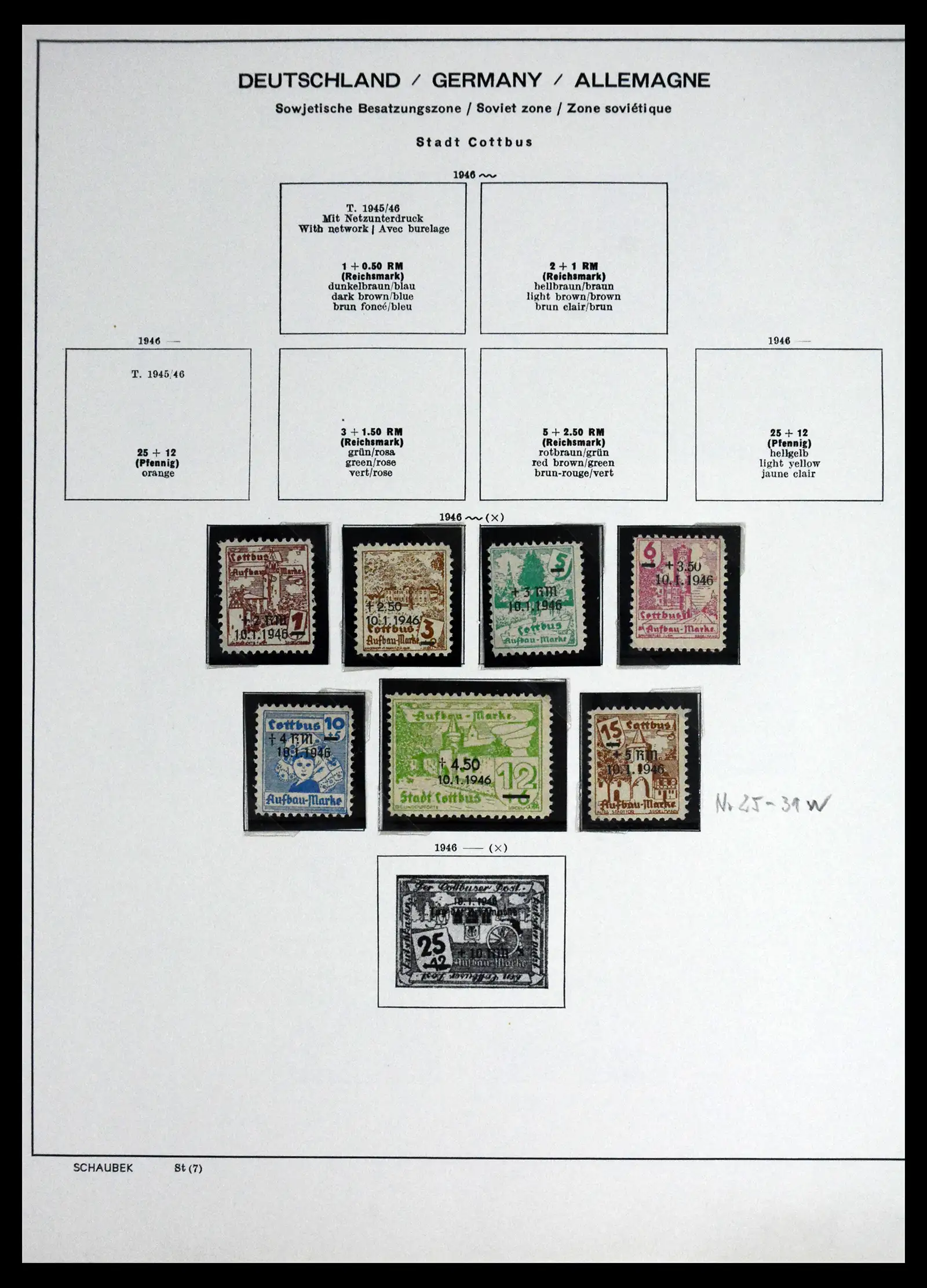41553 0036 - Postzegelverzameling 41553 Duitsland lokaalzegels 1945-1946.