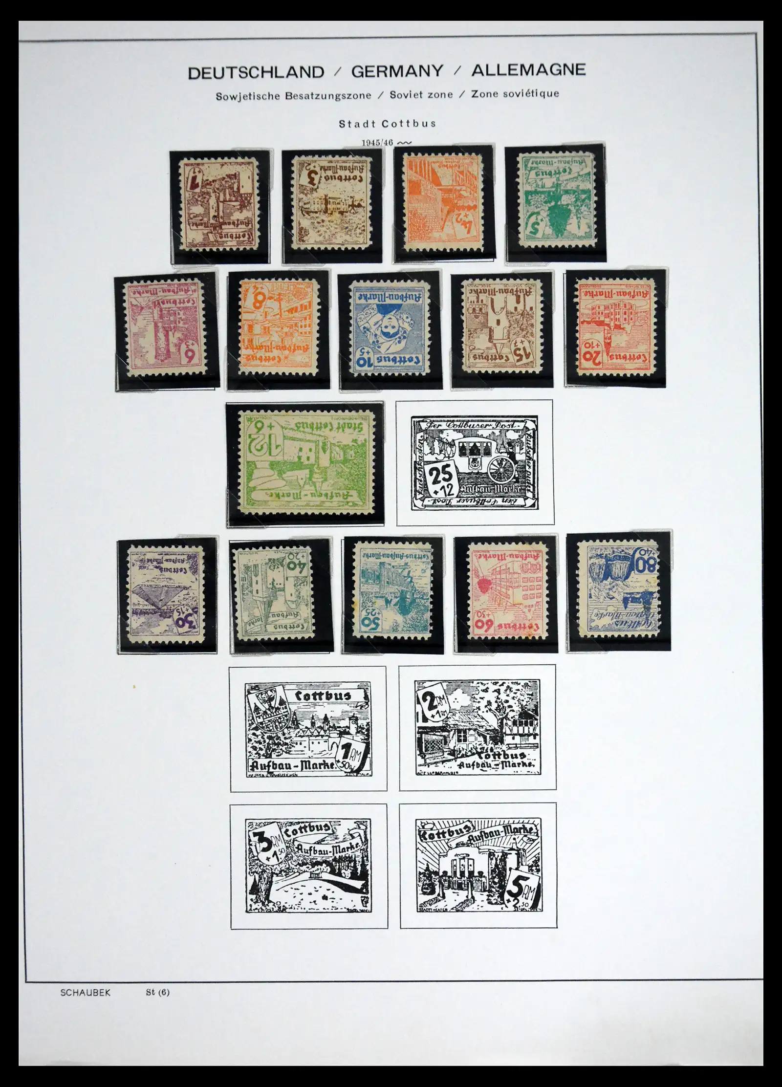 41553 0037 - Postzegelverzameling 41553 Duitsland lokaalzegels 1945-1946.