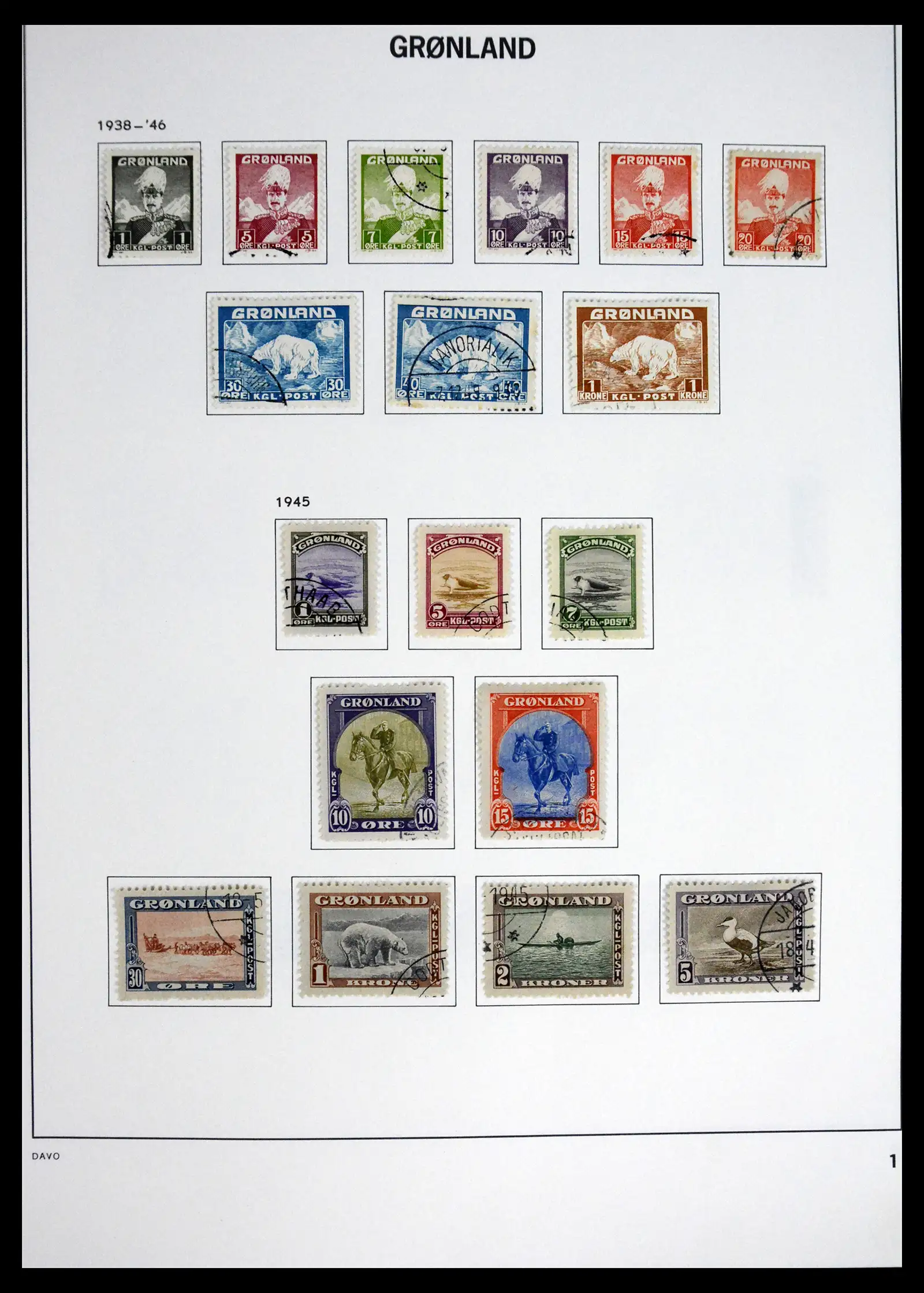 41558 0001 - Stamp collection 41558 Greenland 1938-1998.