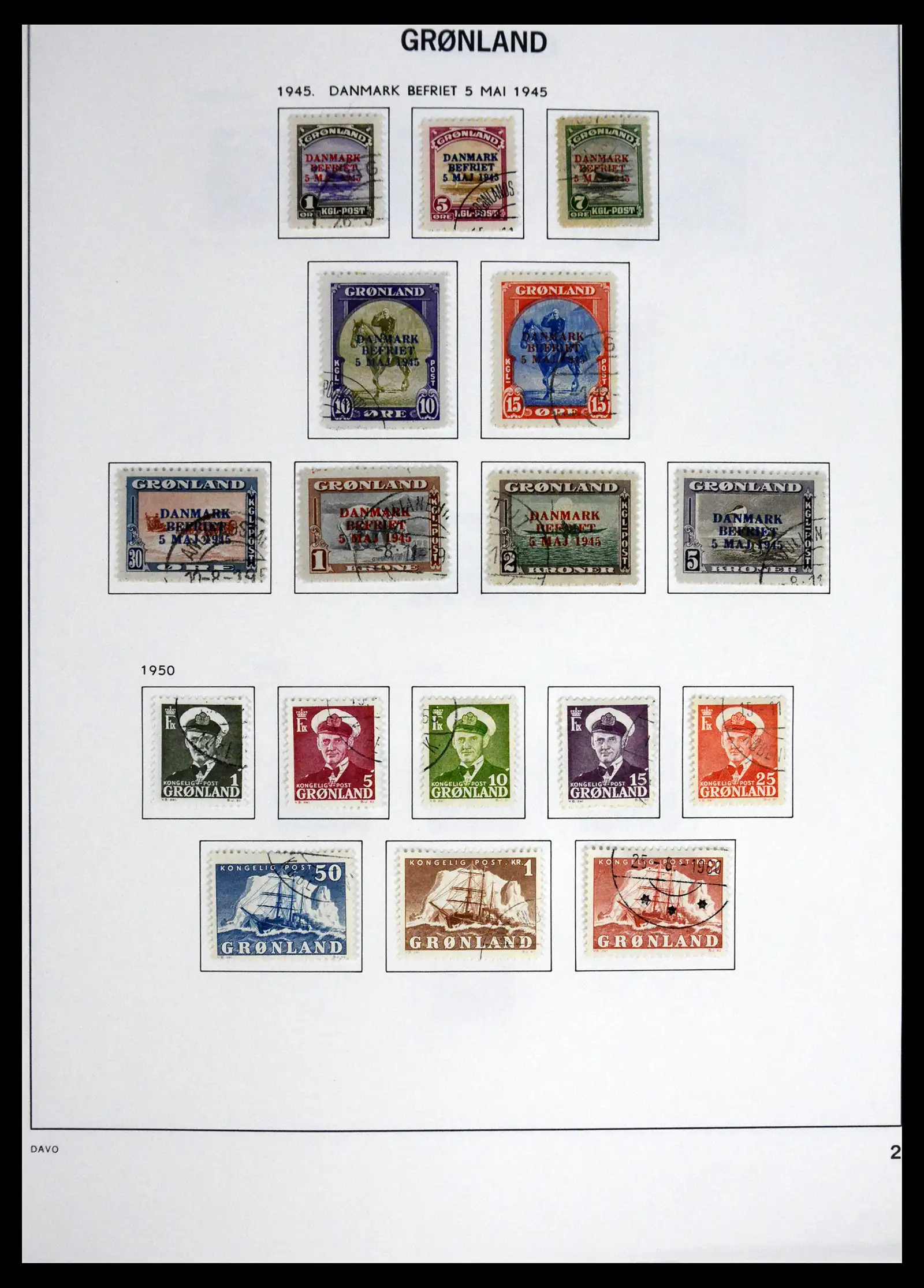 41558 0002 - Stamp collection 41558 Greenland 1938-1998.