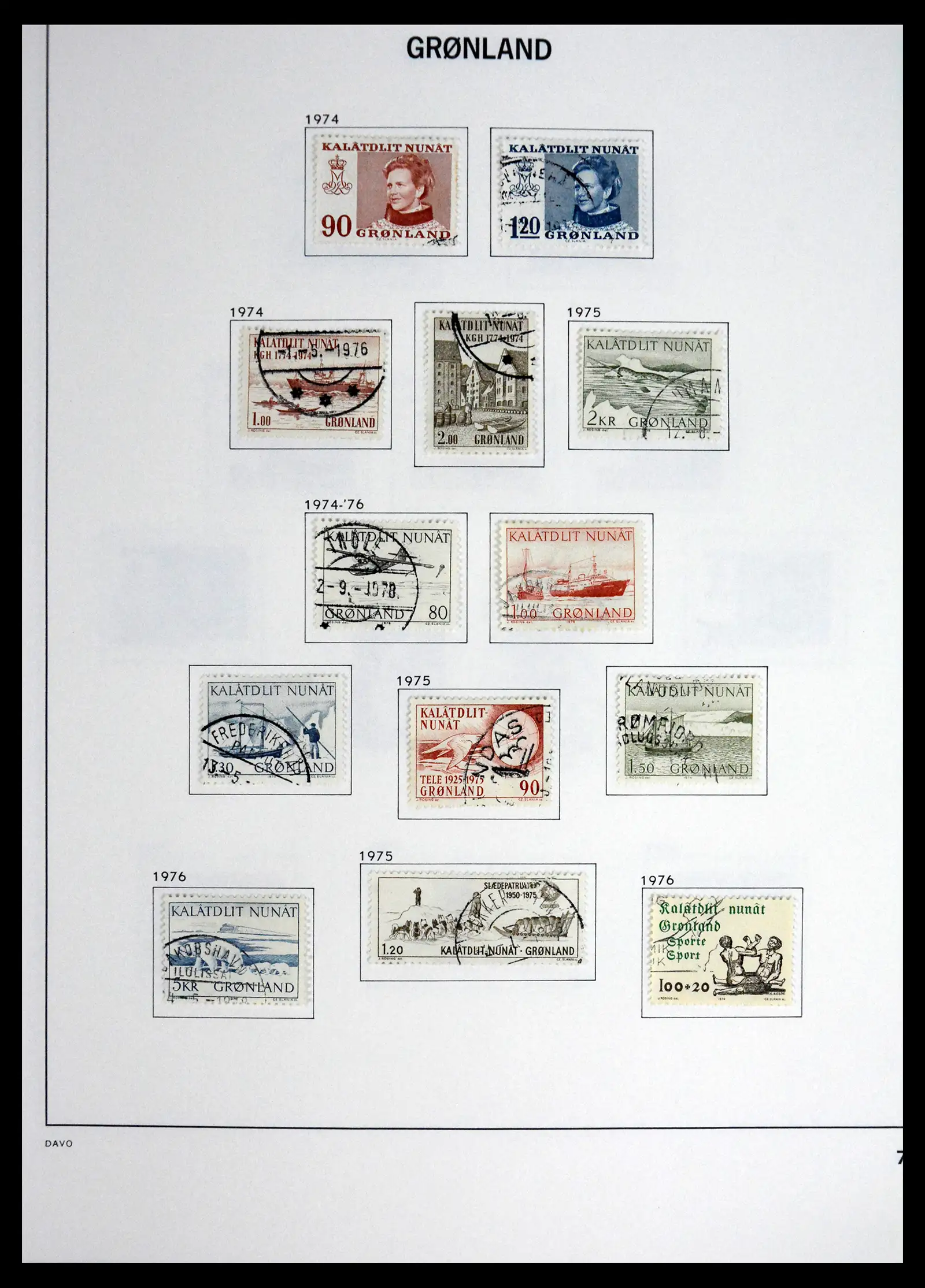 41558 0007 - Stamp collection 41558 Greenland 1938-1998.