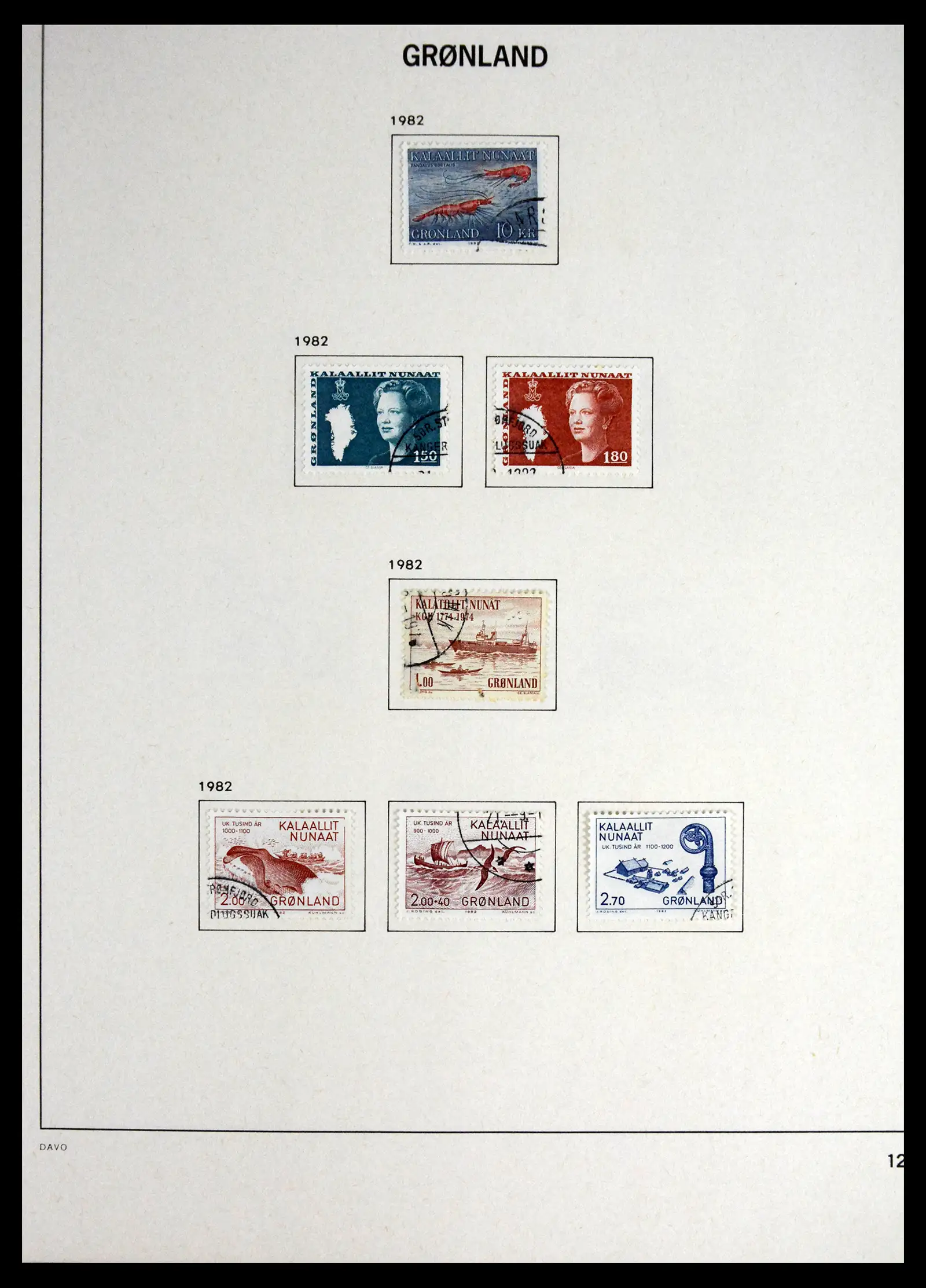 41558 0012 - Stamp collection 41558 Greenland 1938-1998.