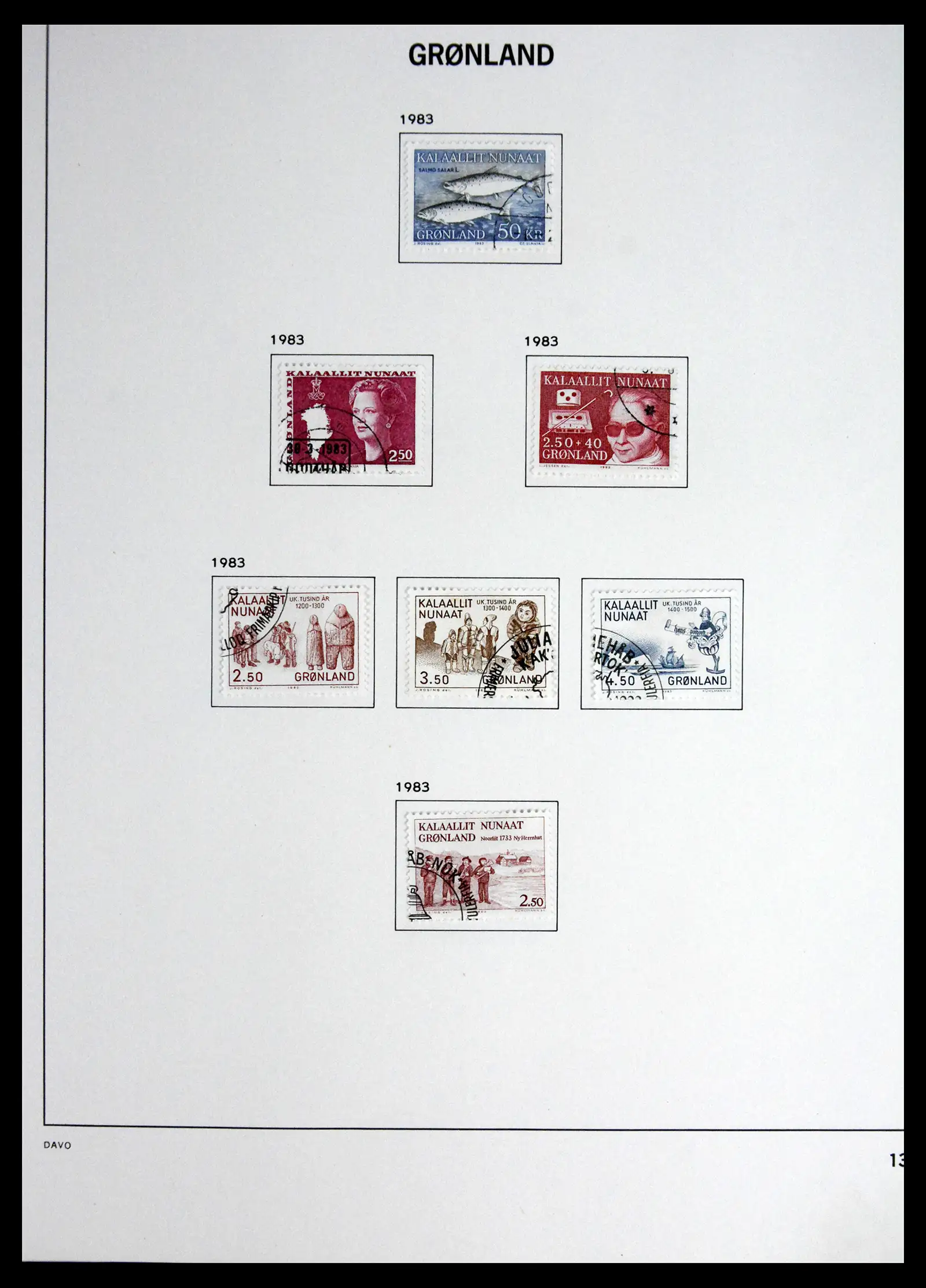 41558 0013 - Stamp collection 41558 Greenland 1938-1998.