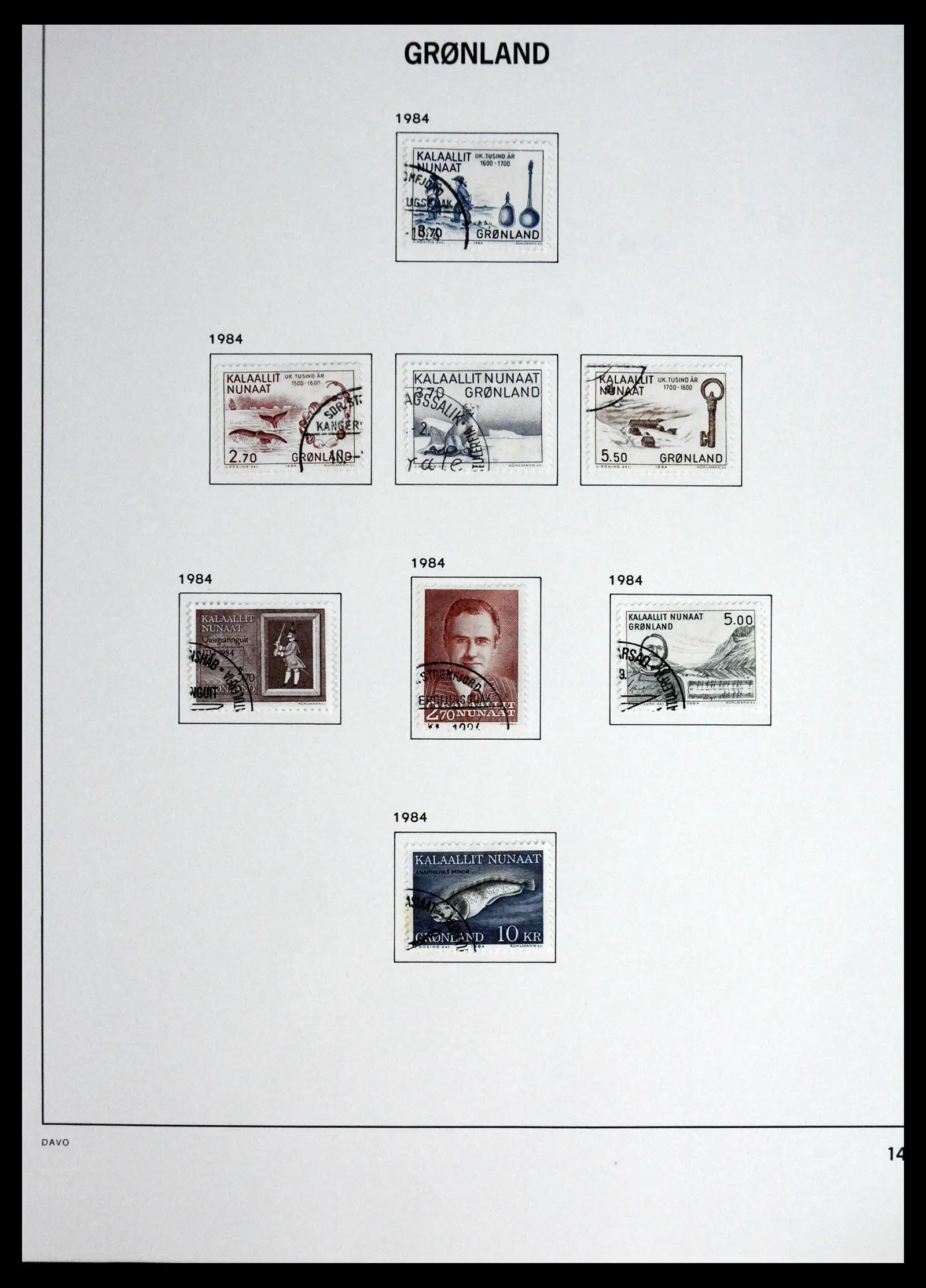 41558 0014 - Stamp collection 41558 Greenland 1938-1998.