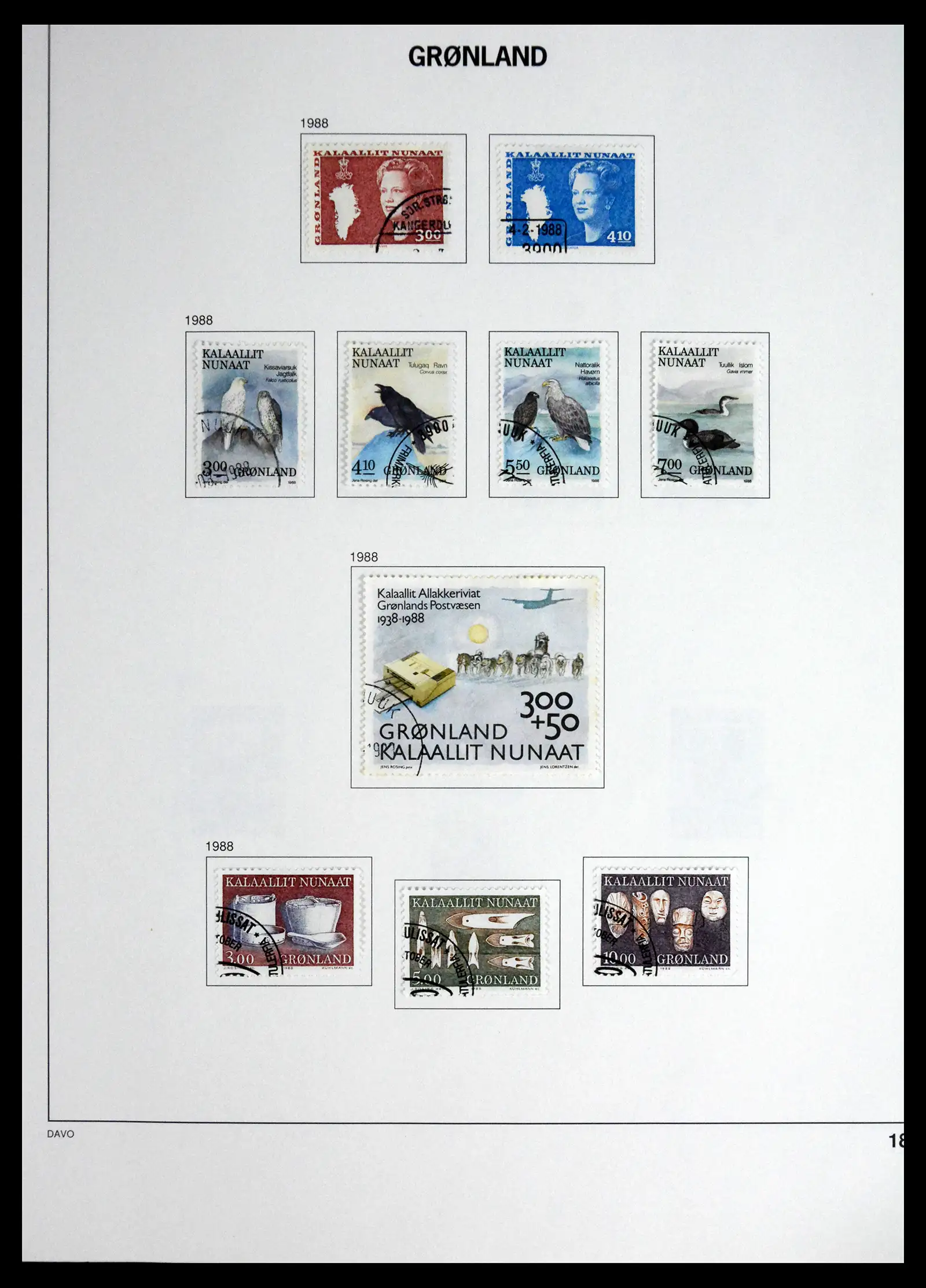 41558 0018 - Stamp collection 41558 Greenland 1938-1998.