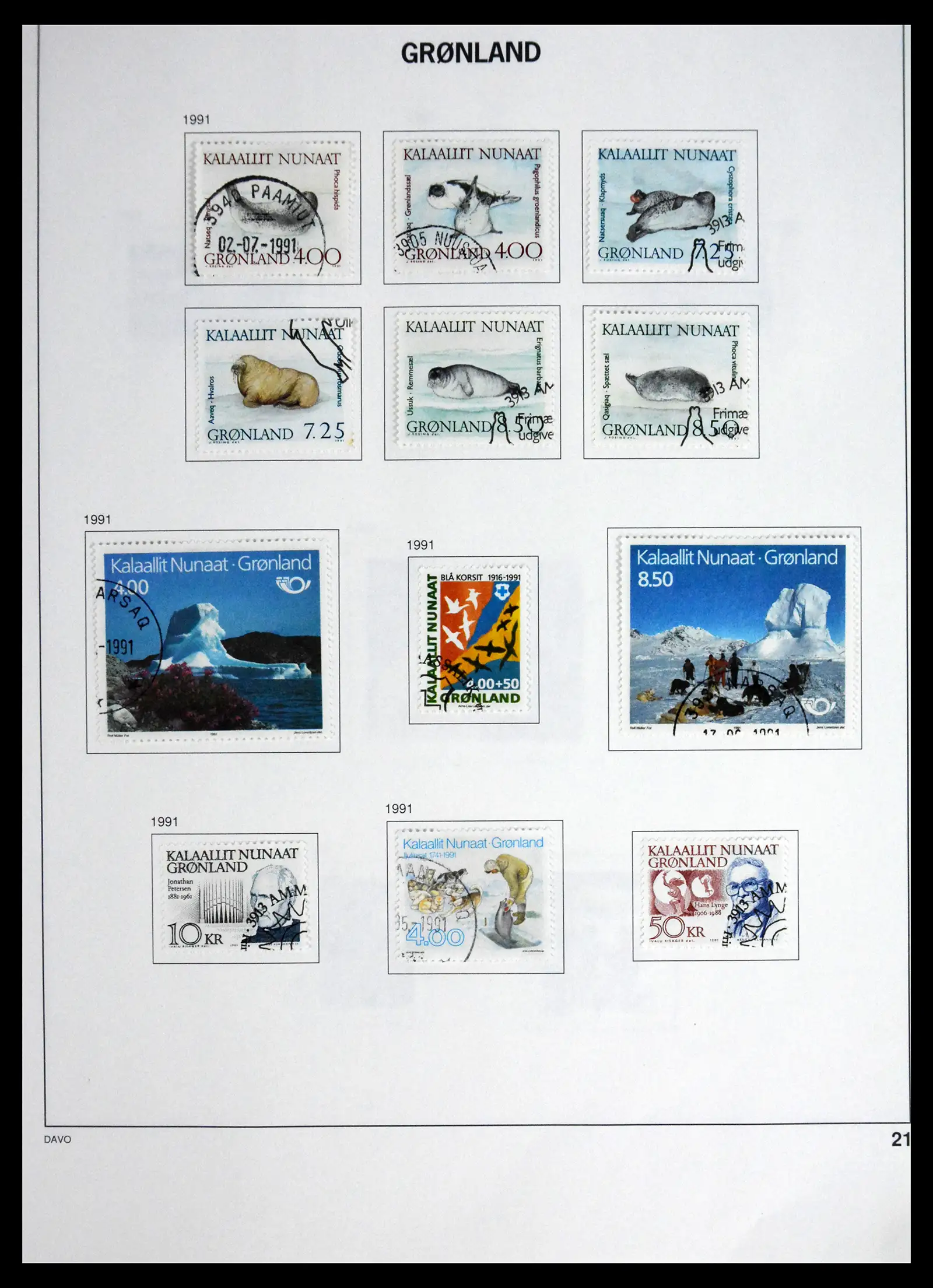 41558 0021 - Stamp collection 41558 Greenland 1938-1998.