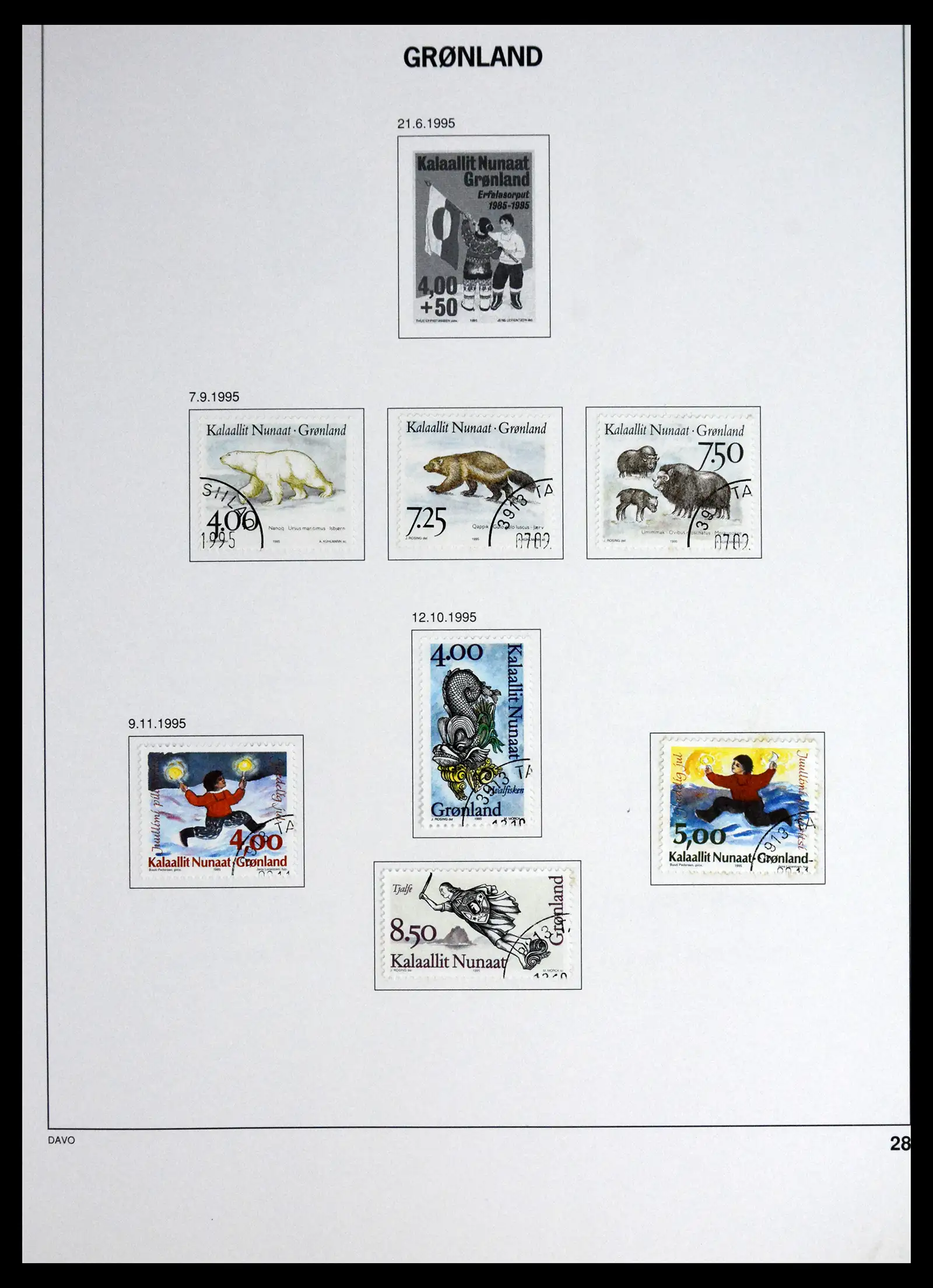 41558 0028 - Stamp collection 41558 Greenland 1938-1998.