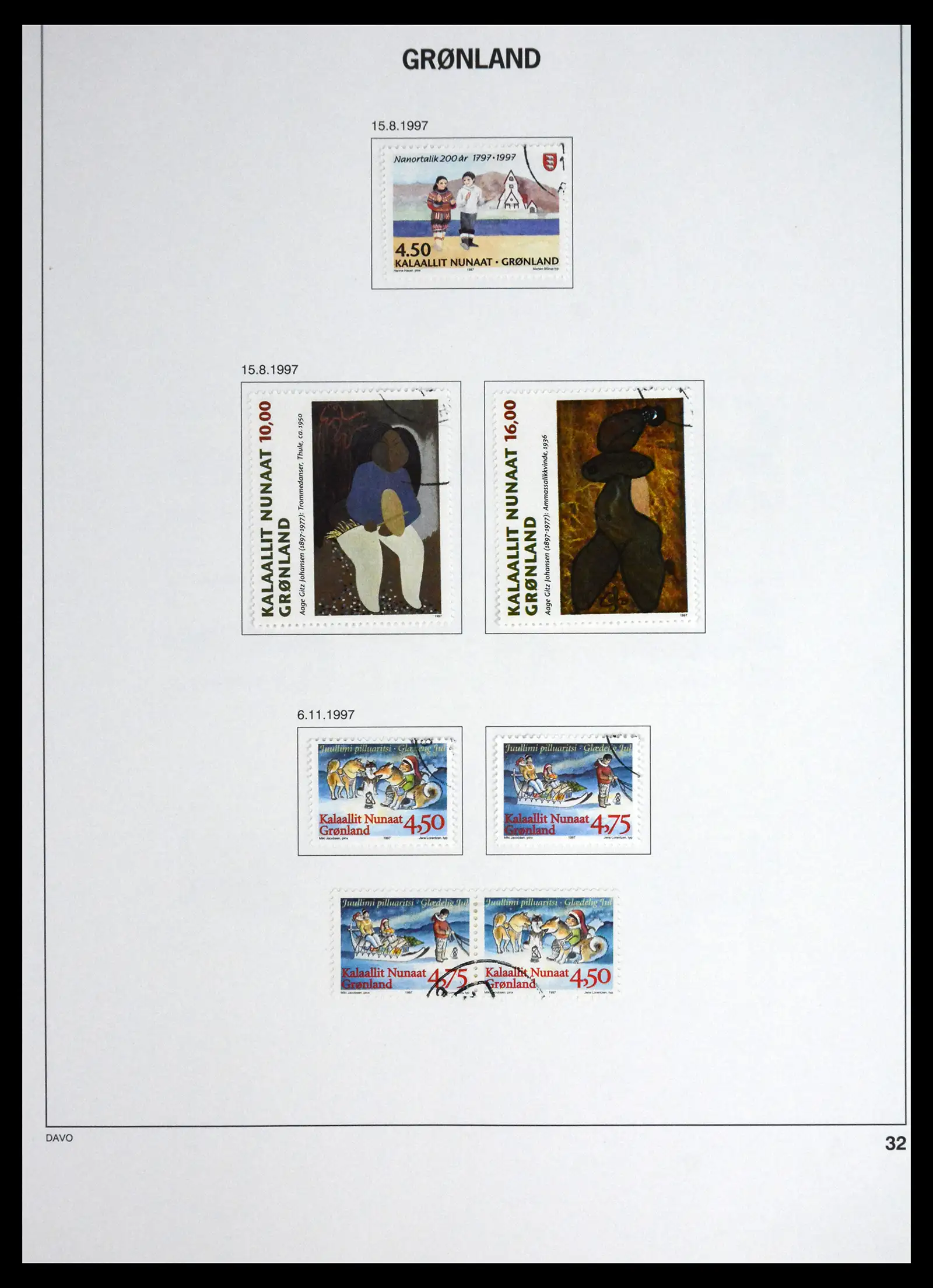 41558 0032 - Stamp collection 41558 Greenland 1938-1998.