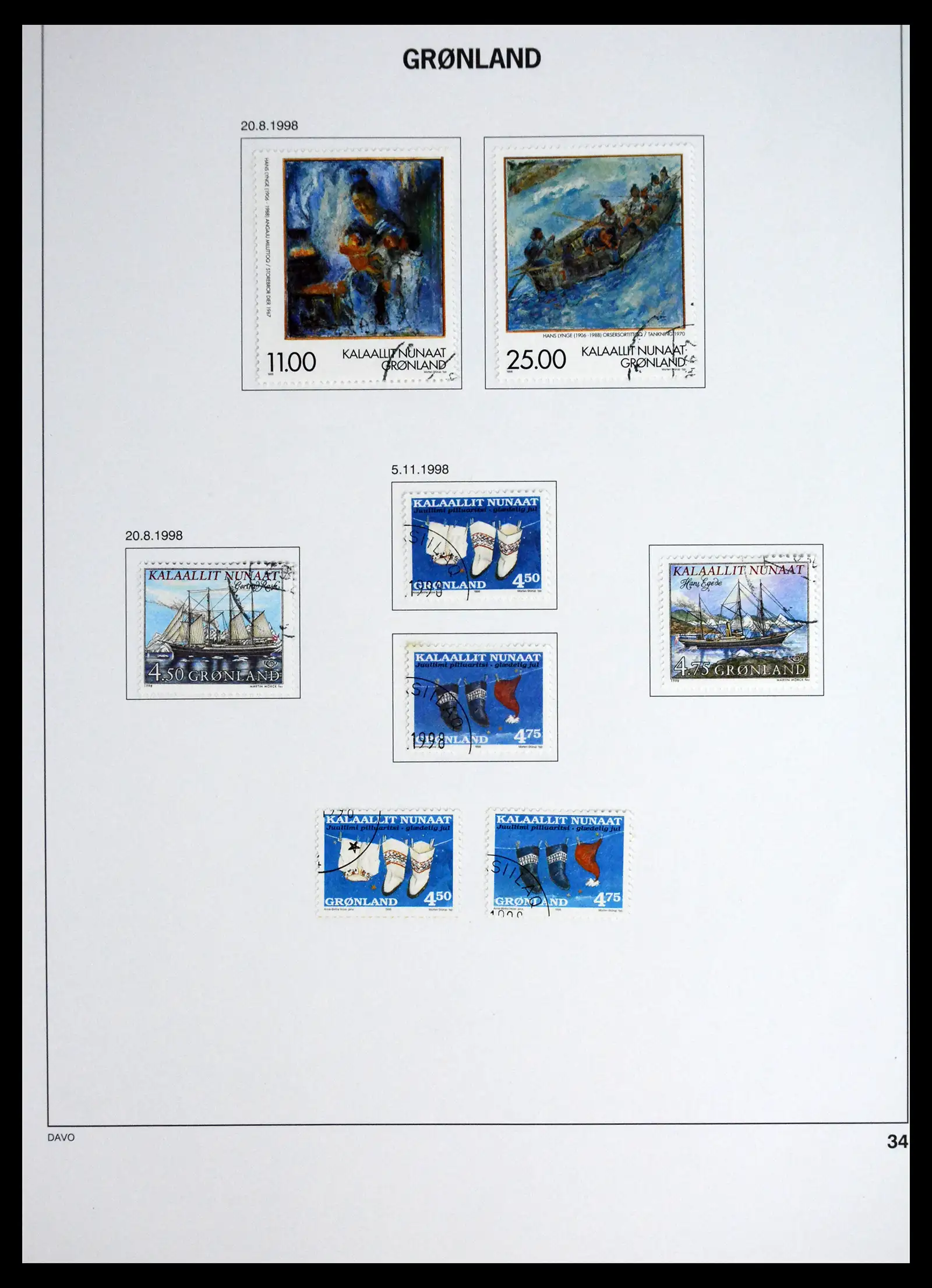 41558 0034 - Stamp collection 41558 Greenland 1938-1998.