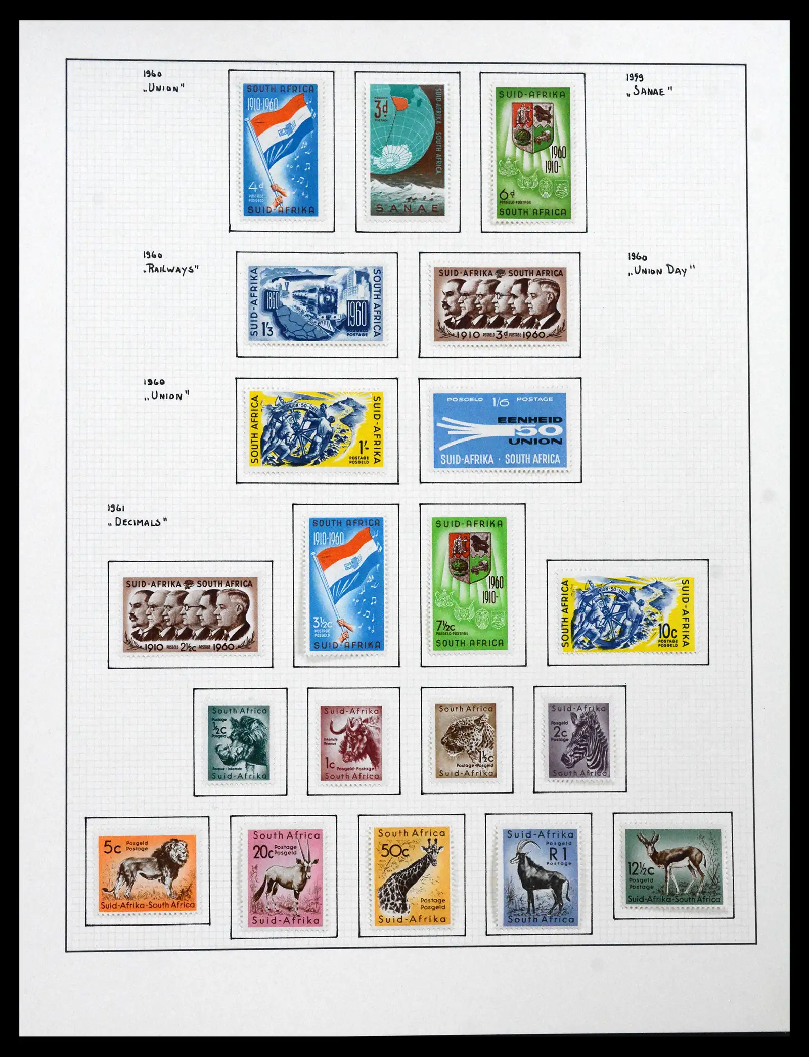 41559 0020 - Stamp collection 41559 South Africa / South West Africa 1913-1961.