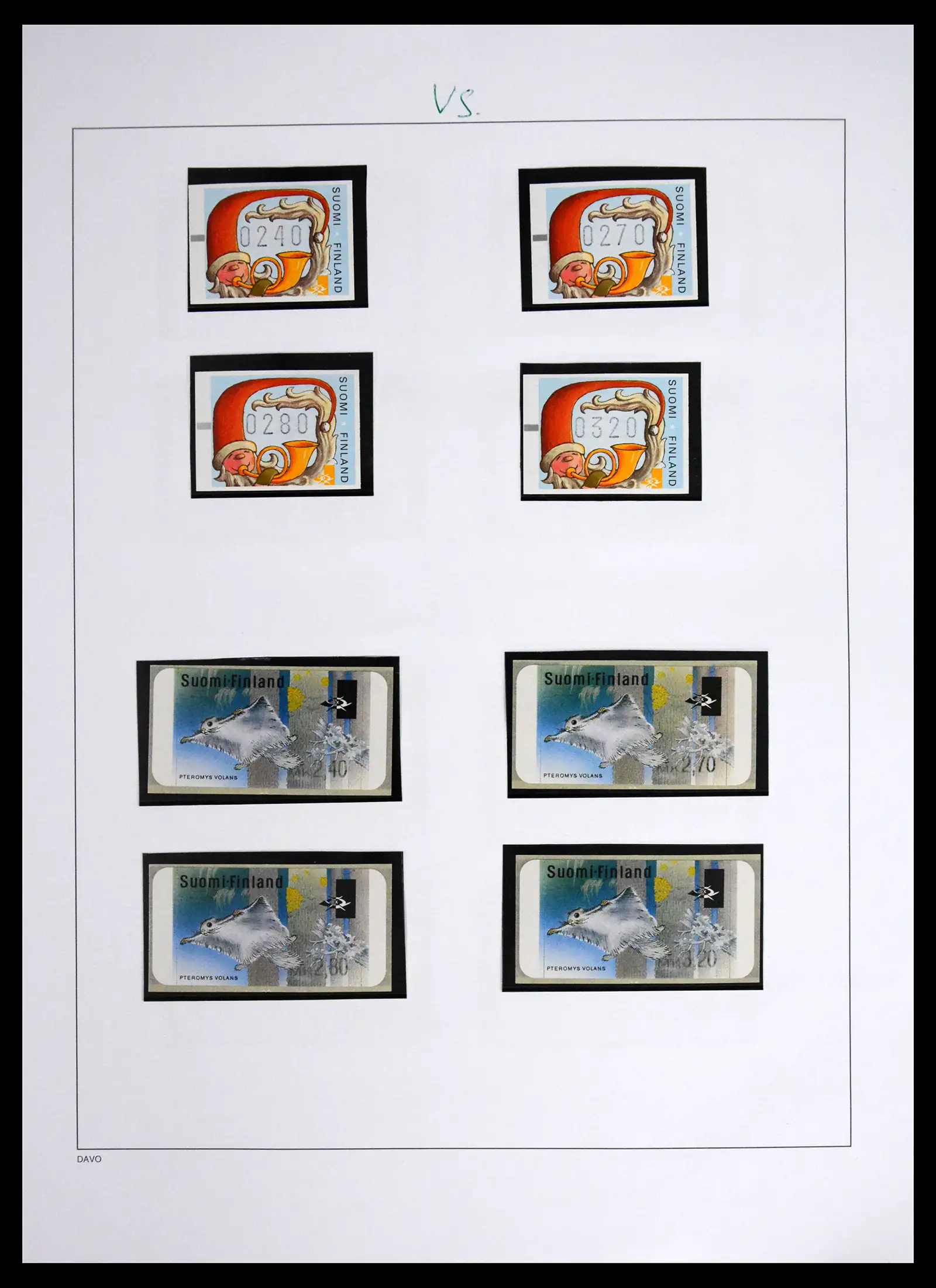 41562 0046 - Stamp collection 41562 Finland machine vending stamps 1982-2003.