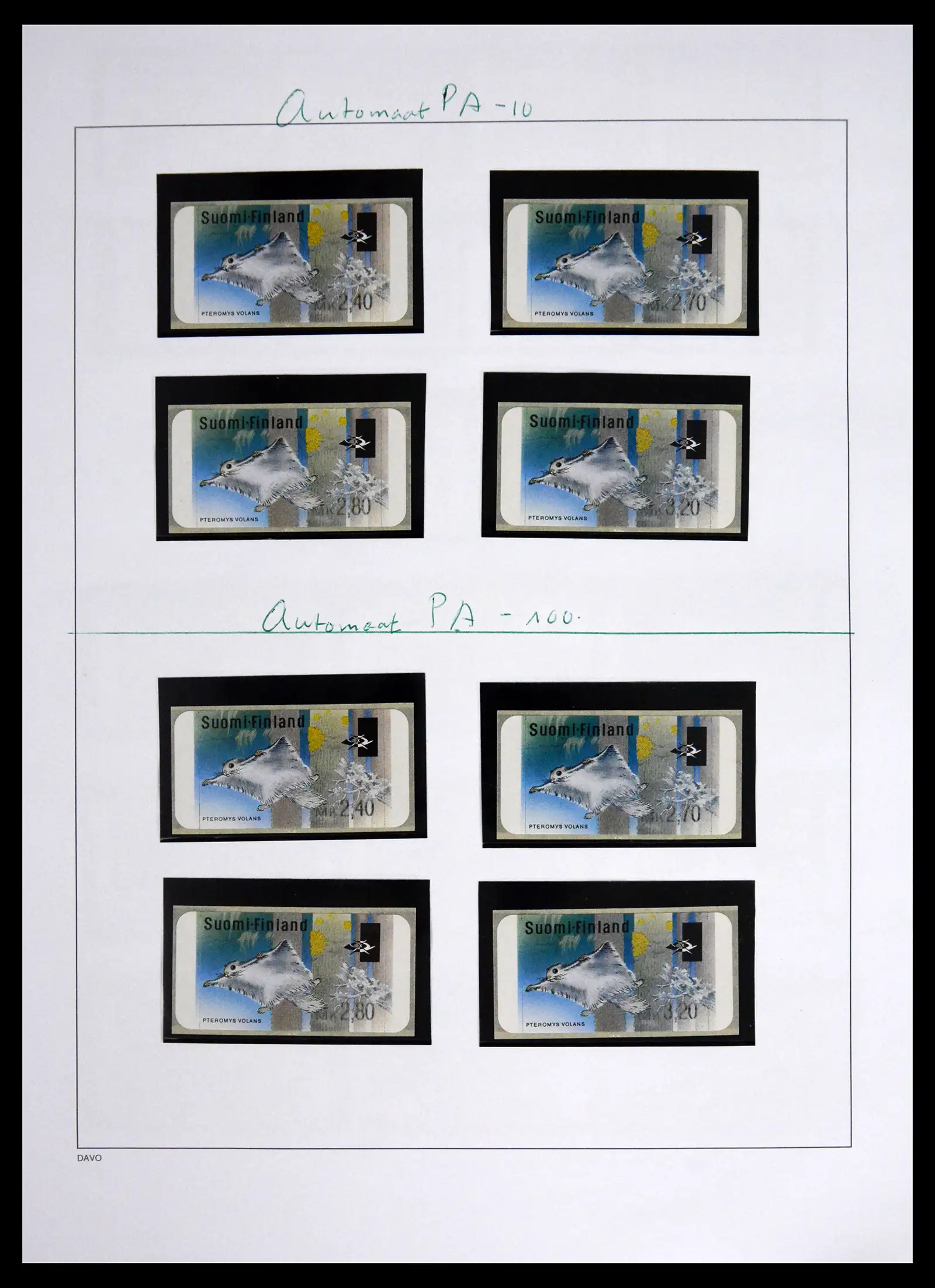 41562 0047 - Stamp collection 41562 Finland machine vending stamps 1982-2003.