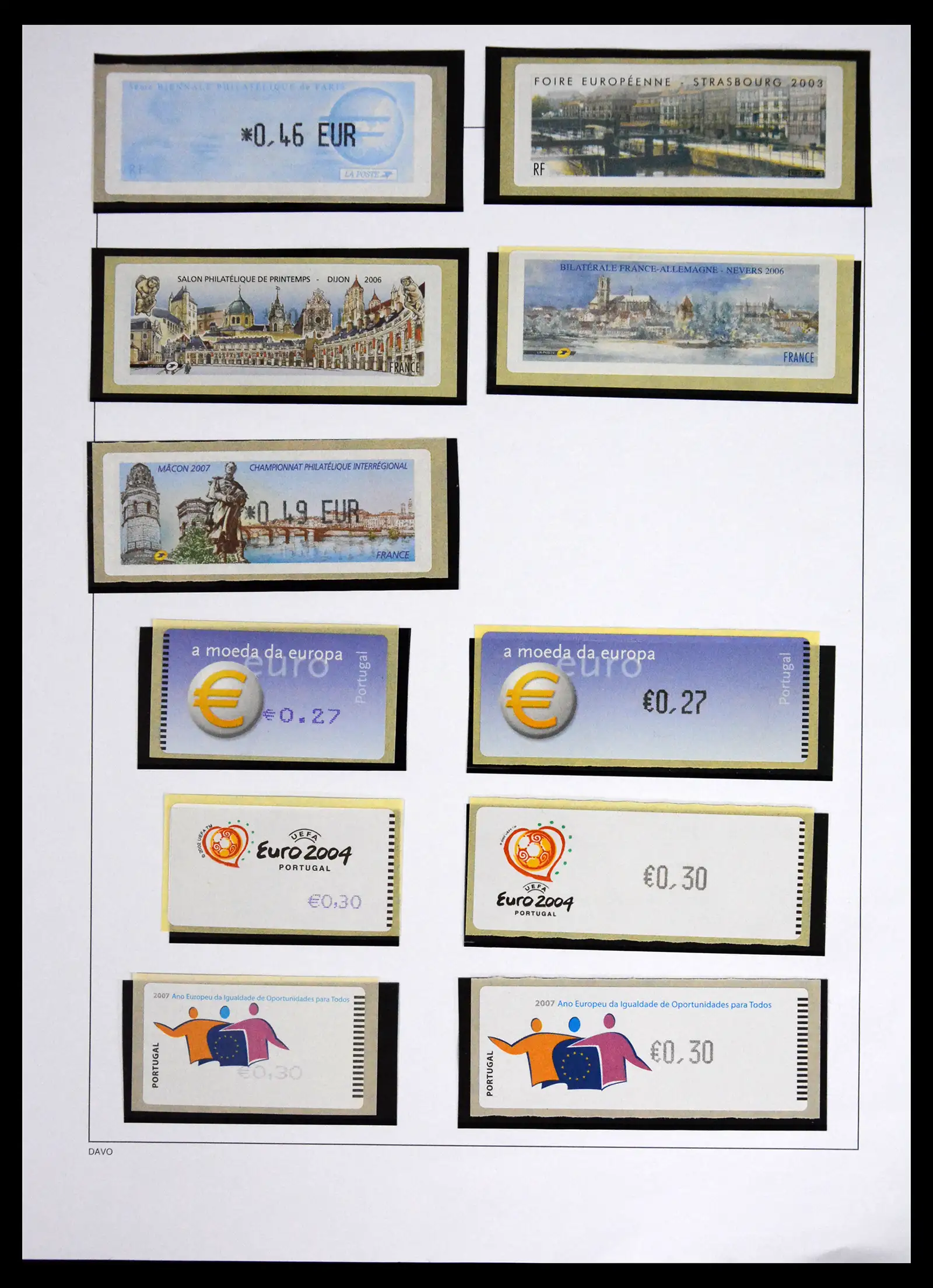 41562 0052 - Stamp collection 41562 Finland machine vending stamps 1982-2003.