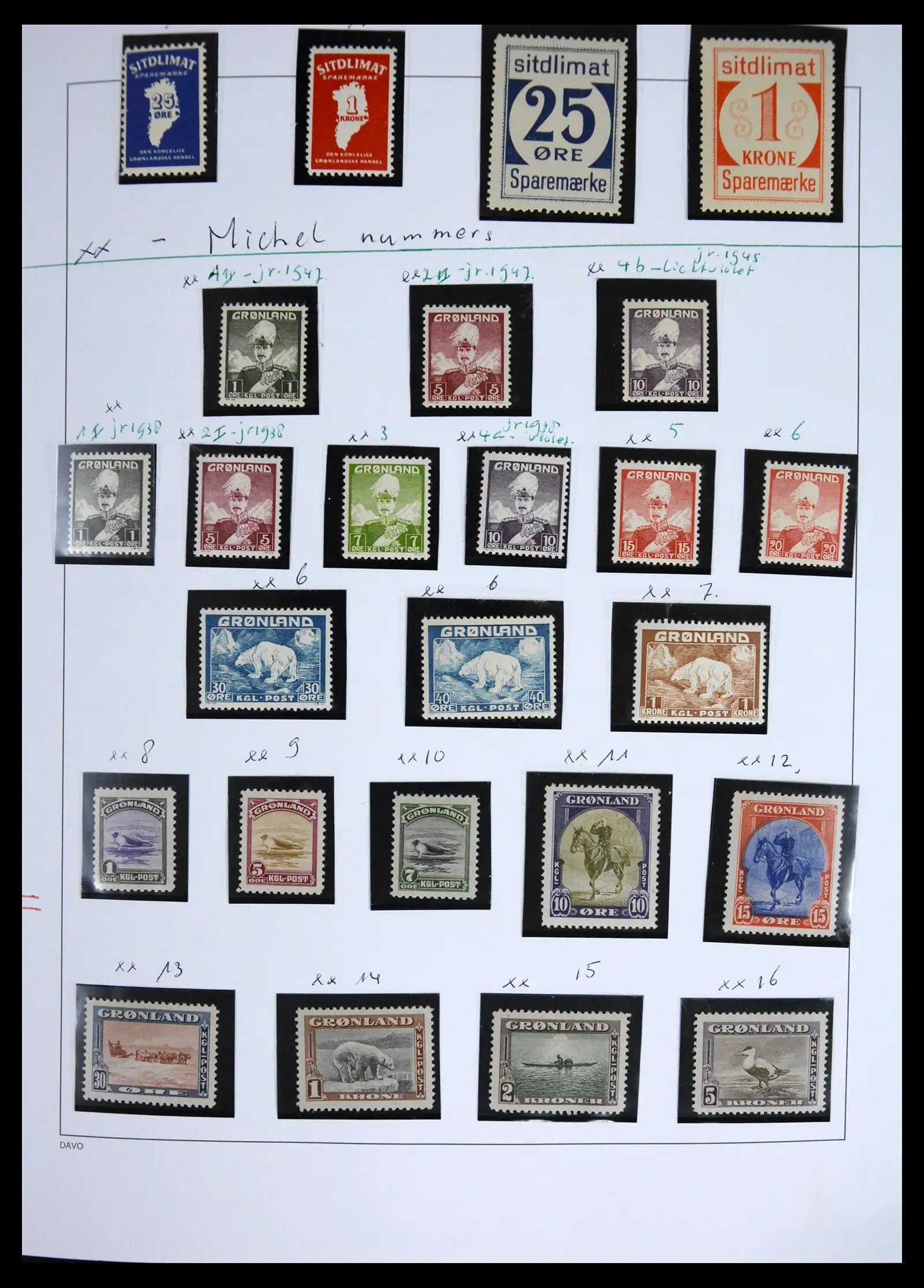 41567 0003 - Stamp collection 41567 Greenland 1905-2011.