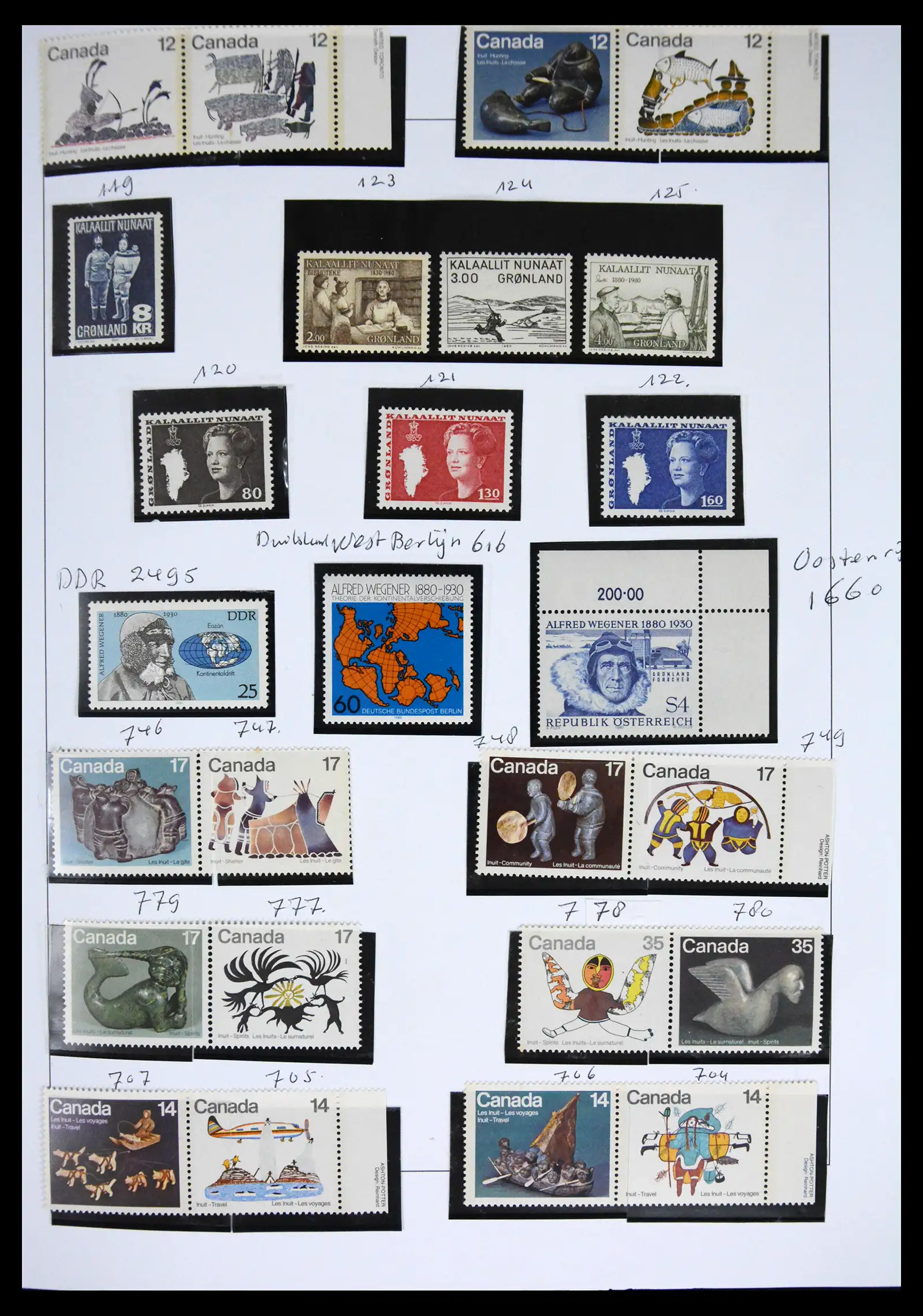41567 0013 - Stamp collection 41567 Greenland 1905-2011.