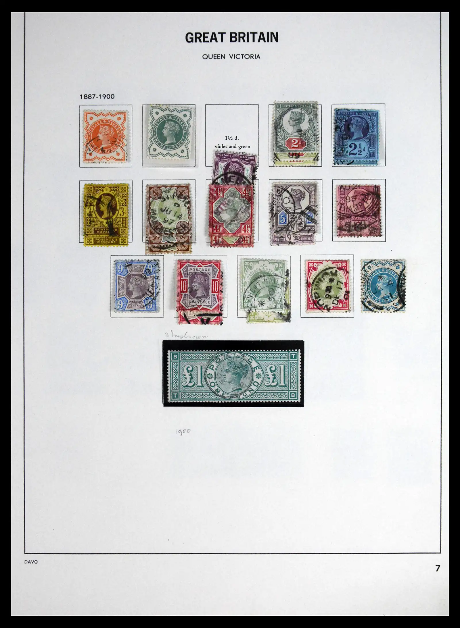41568 0001 - Stamp collection 41568 Great Britain 1887-1951.