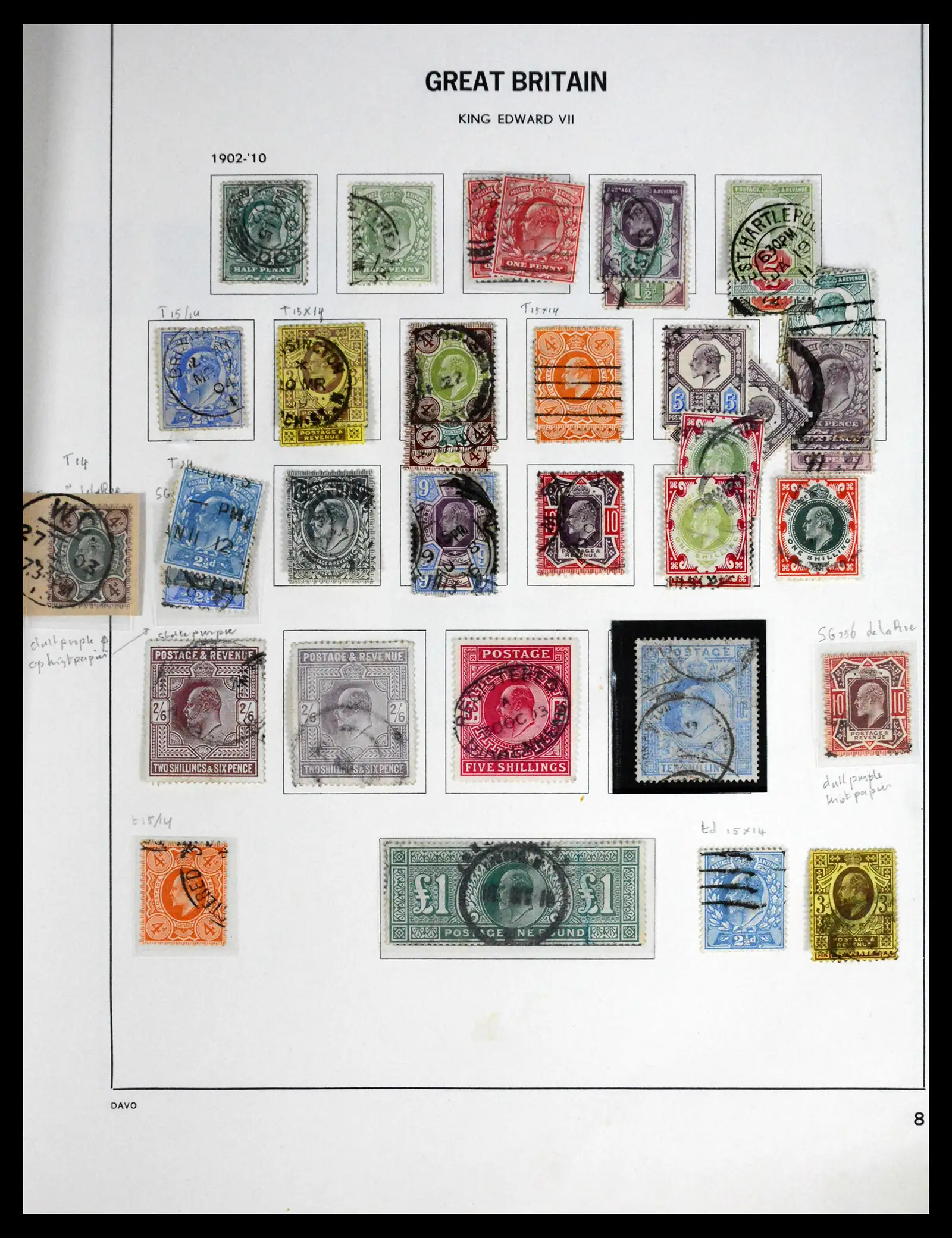 41568 0002 - Stamp collection 41568 Great Britain 1887-1951.
