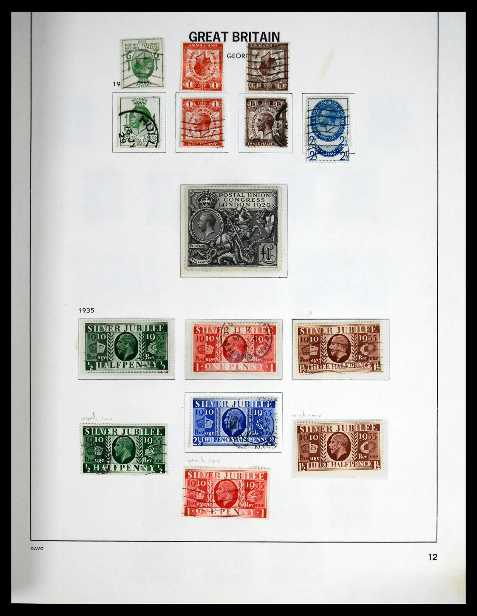 41568 0006 - Stamp collection 41568 Great Britain 1887-1951.