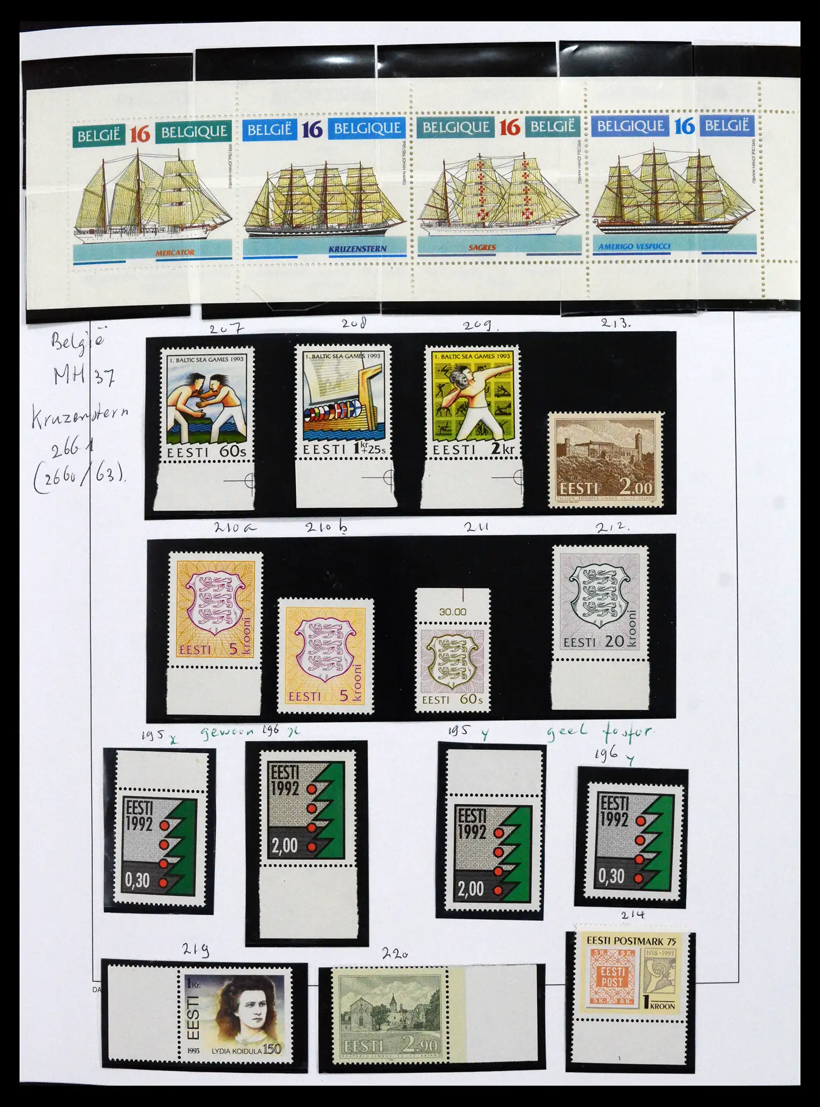 41571 0007 - Stamp collection 41571 Baltic States 1991-2010.